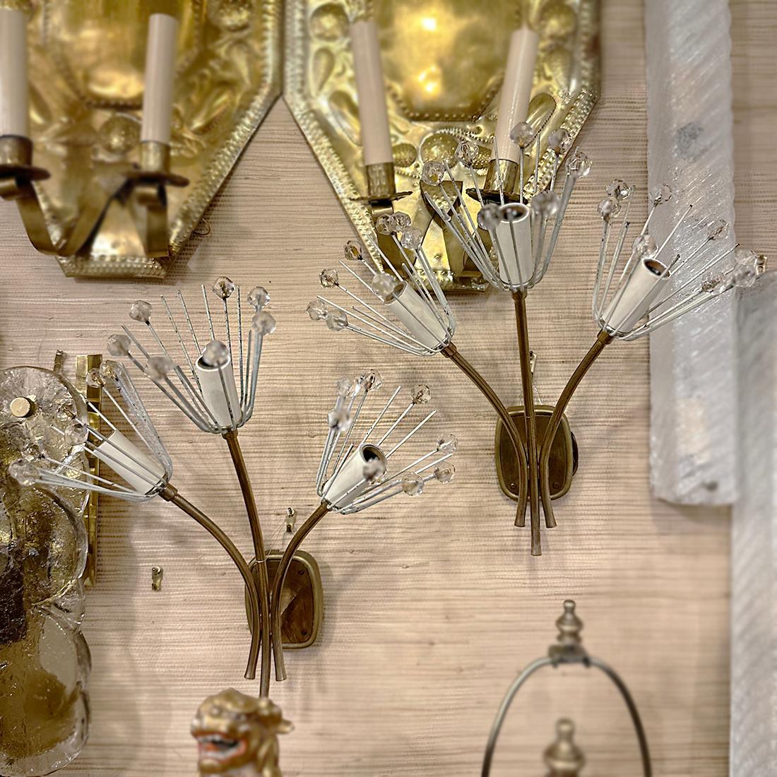 Milieu du XXe siècle Paire d'appliques Midcentury en vente