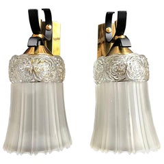 Pair of Midcentury Sconces Lunel Style, France, 1950