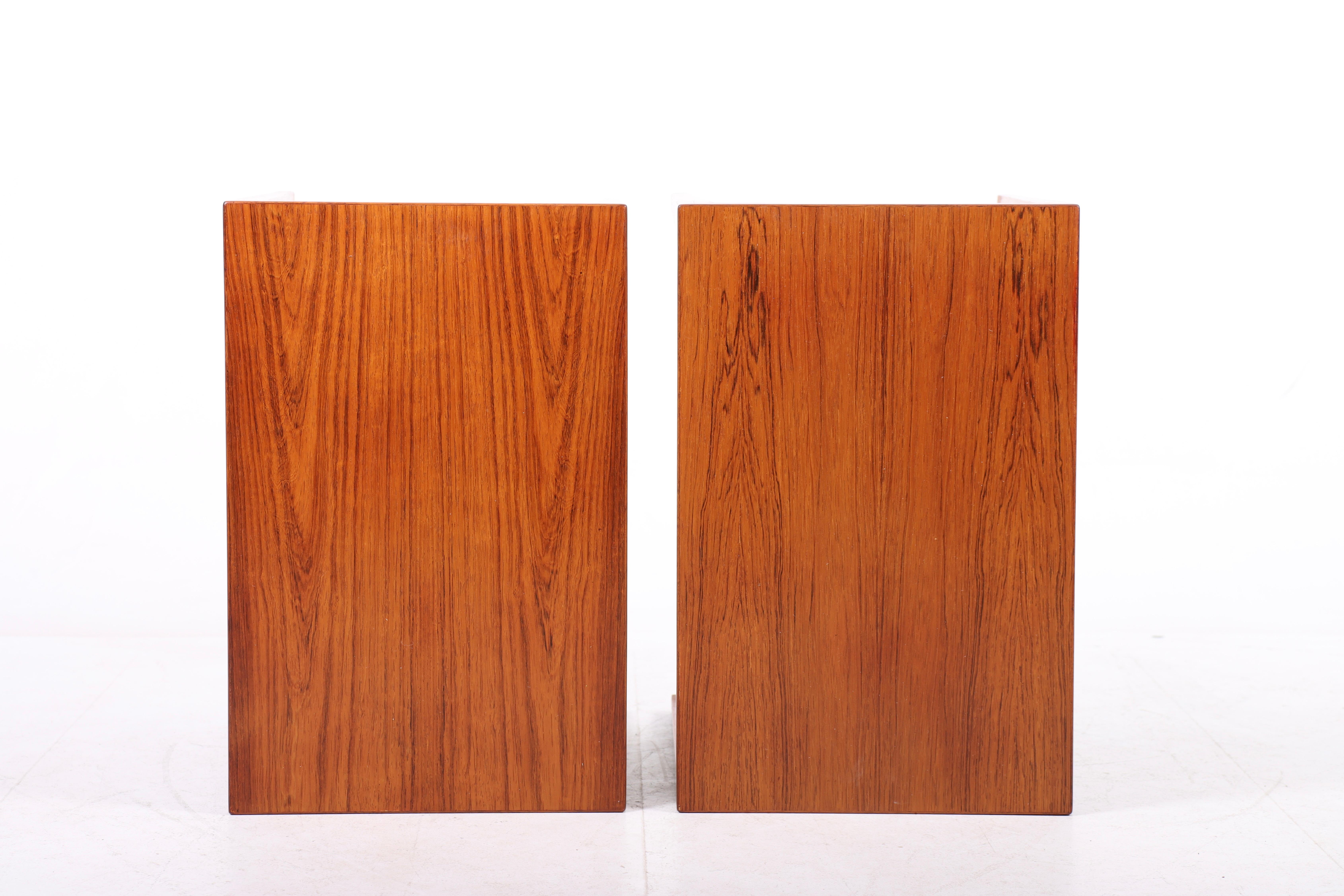 Mid-20th Century Pair of Midcentury Side Tables in Rosewood by Haslev, Danish Design, 1960s For Sale