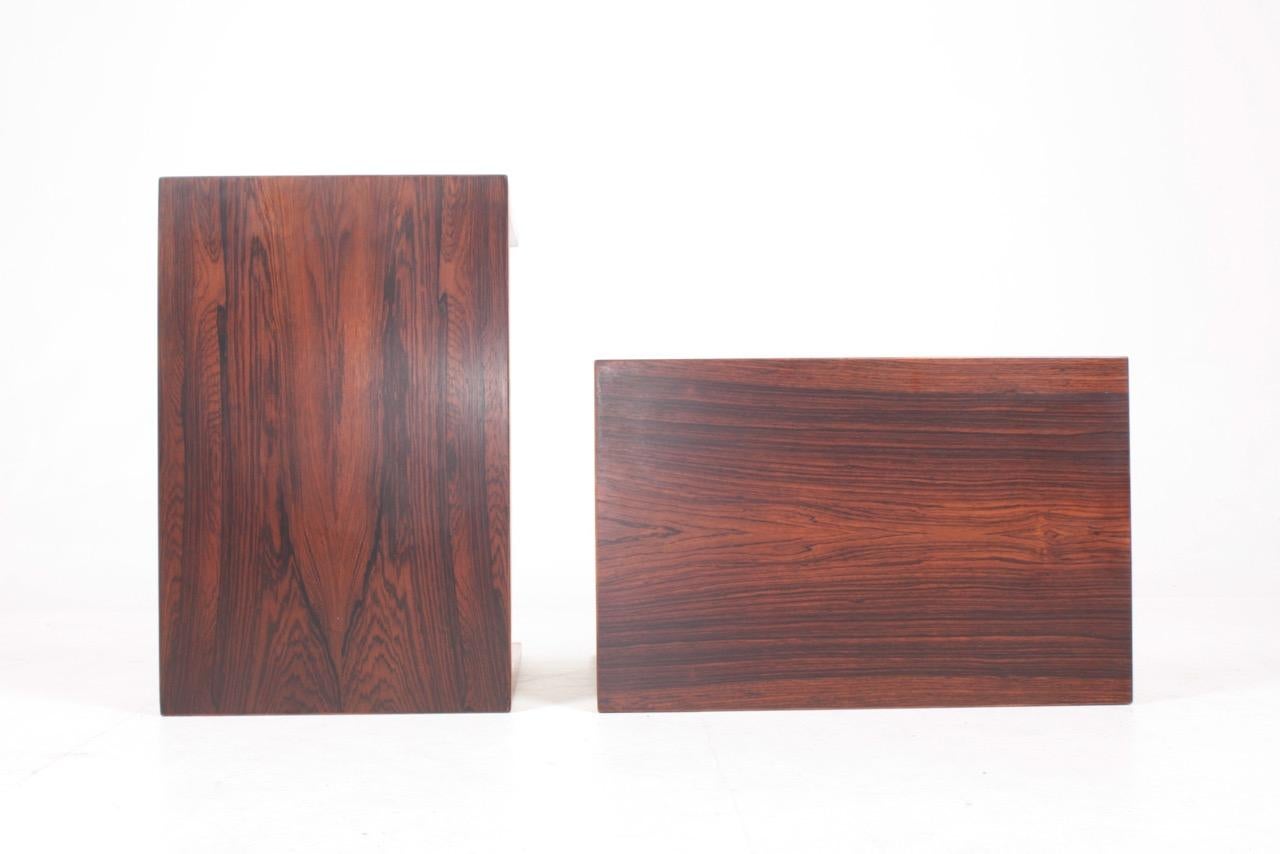 Pair of Midcentury Side Tables in Rosewood by Haslev, Danish Design, 1960s 4