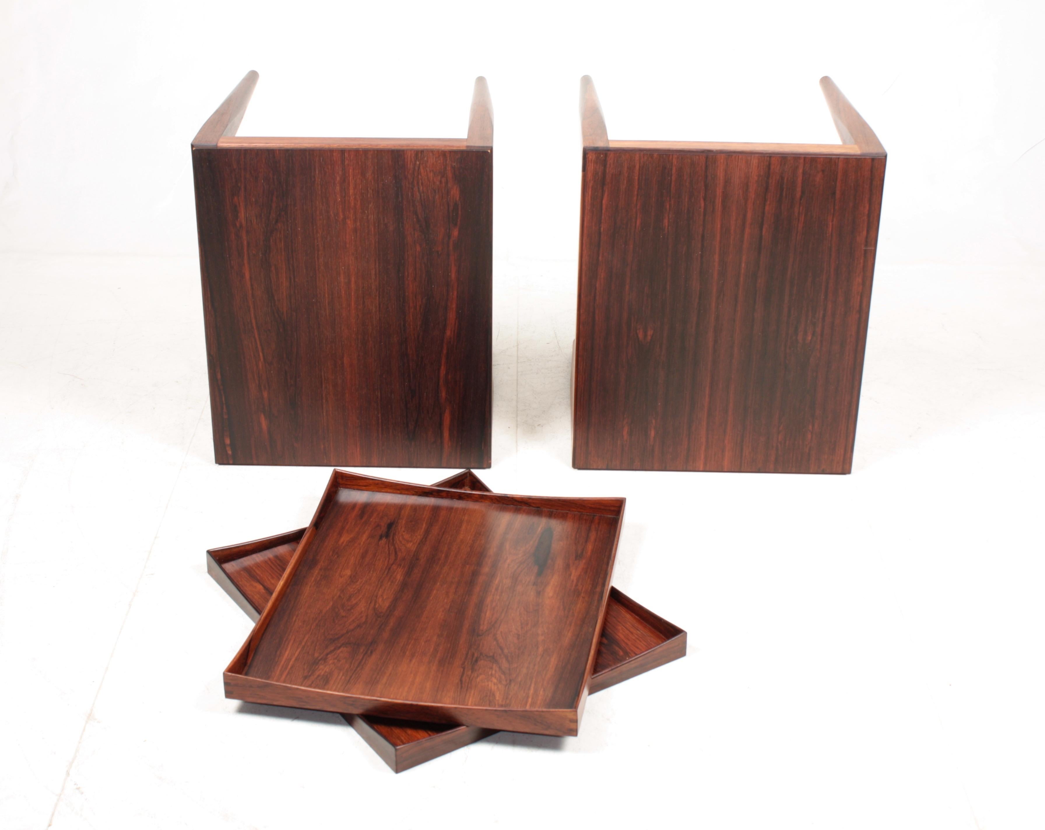 Pair of Midcentury Side Tables in Rosewood by Illum Wikkelsø, 1960s 2