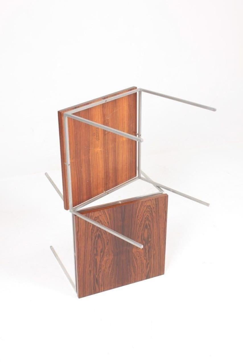 Paire de tables d'appoint mi-siècle en bois de rose de Knud Joos, design danois, années 1960 en vente 5