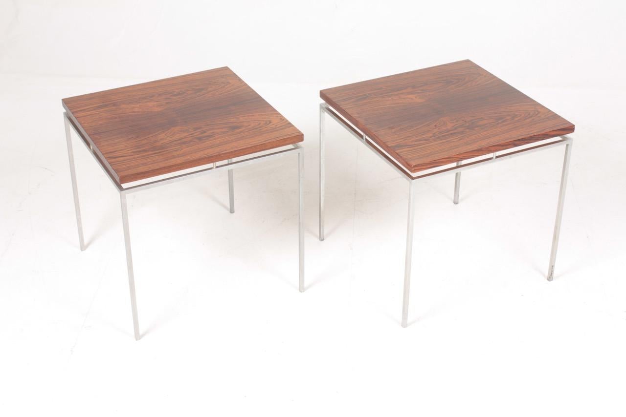 Pair of Midcentury Side Tables in Rosewood by Knud Joos, Danish Design, 1960s For Sale 1