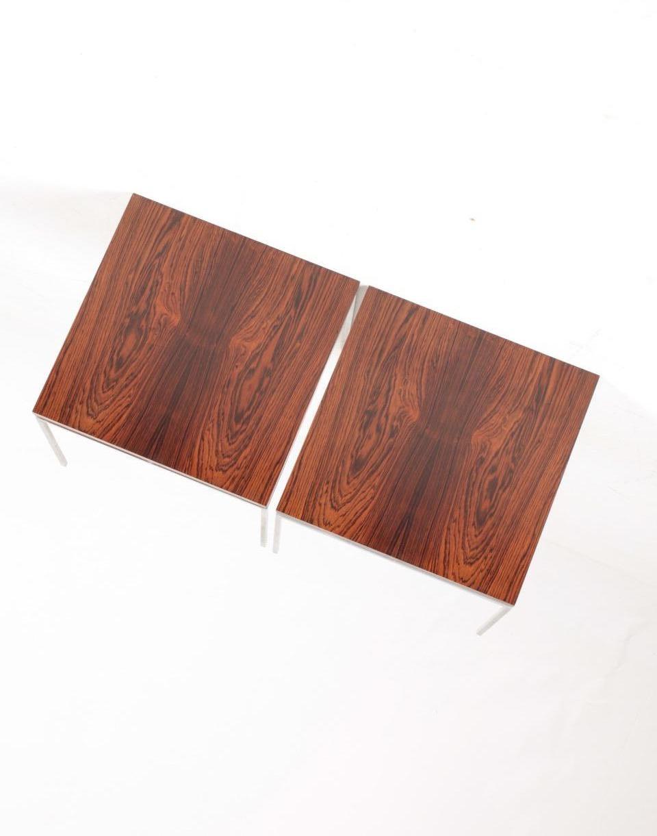 Pair of Midcentury Side Tables in Rosewood by Knud Joos, Danish Design, 1960s For Sale 3