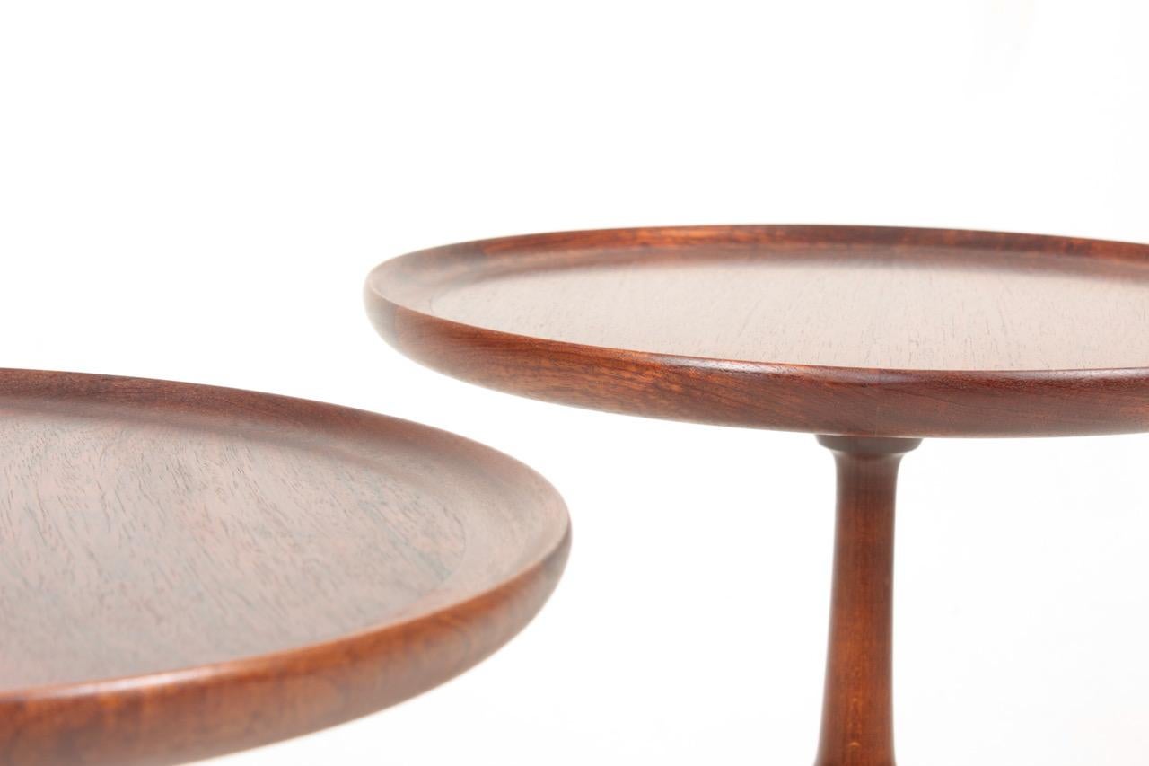 Pair of side tables in rosewood designed and made in Denmark. Great original condition.