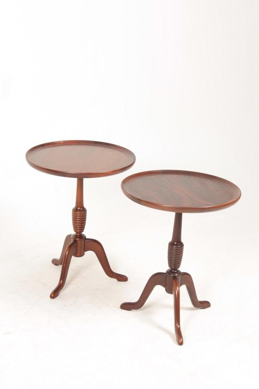 Pair of Midcentury Side Tables in Rosewood, Danish Design, 1950s In Good Condition For Sale In Lejre, DK