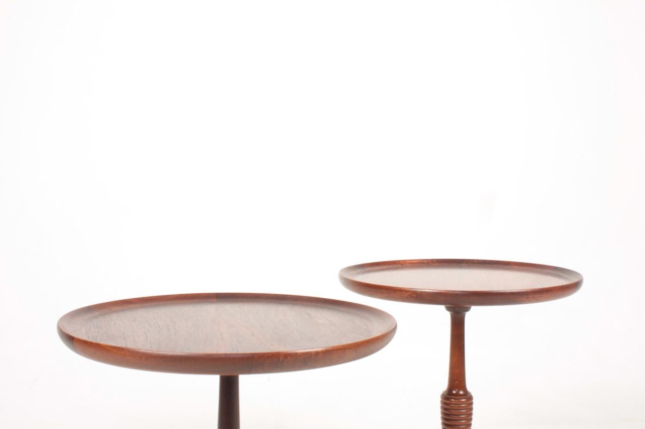 Pair of Midcentury Side Tables in Rosewood, Danish Design, 1950s For Sale 2