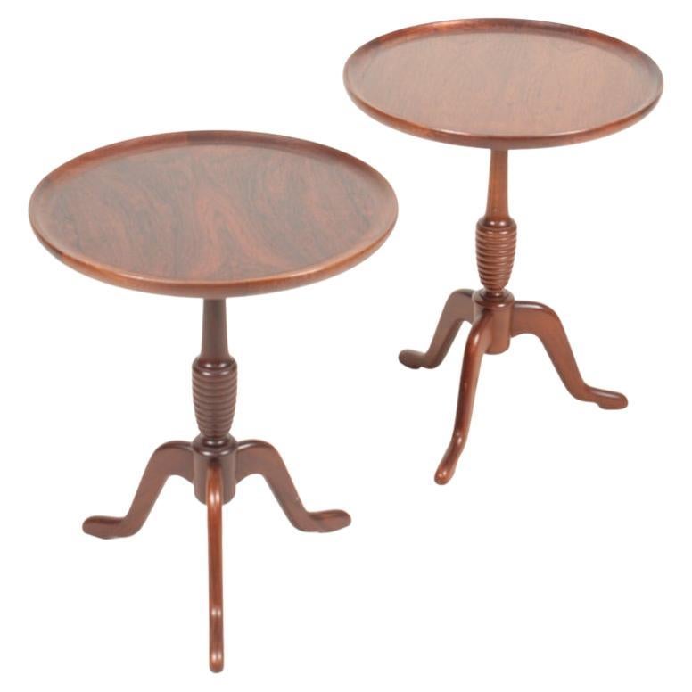 Pair of Midcentury Side Tables in Rosewood, Danish Design, 1950s For Sale
