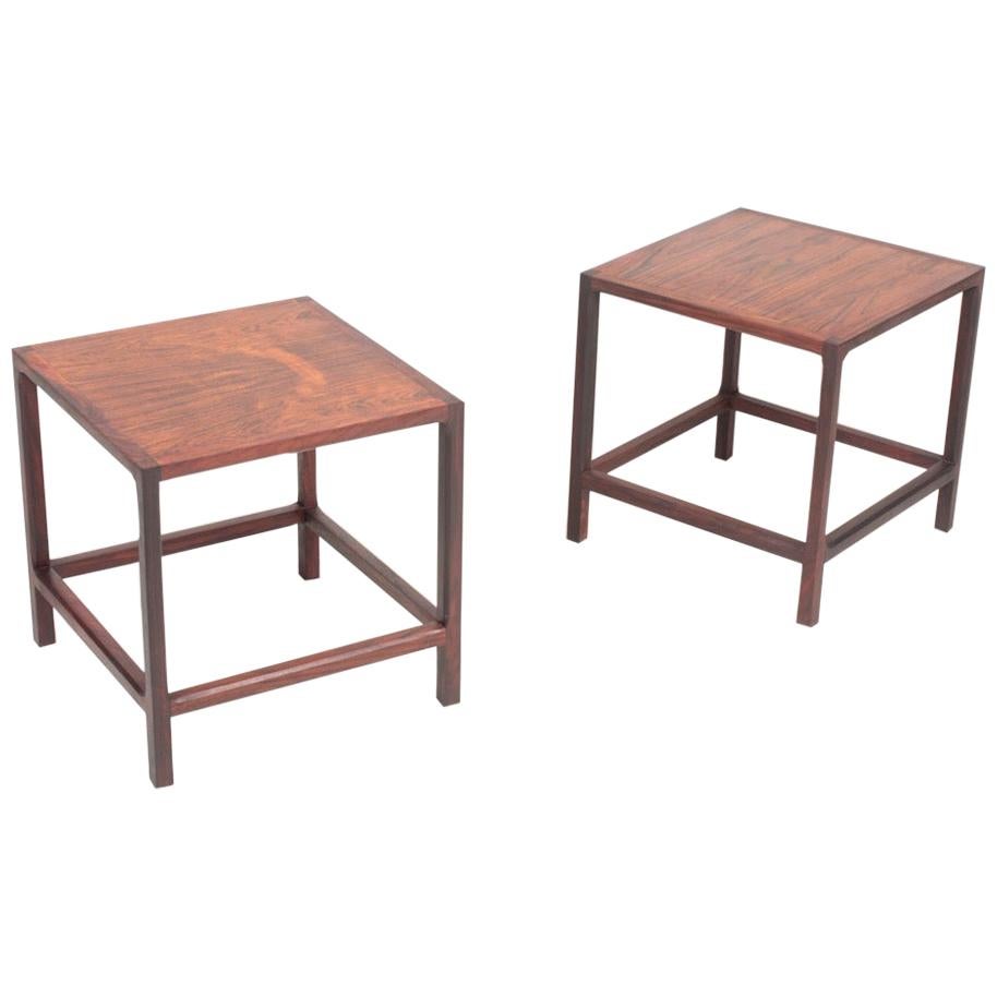 Pair of Midcentury Side Tables in Rosewood Designed by Aksel Kjærsgaard, 1960s