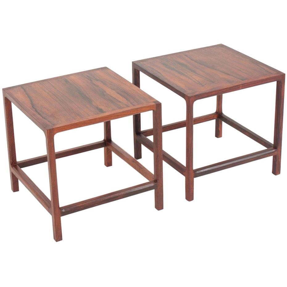 Pair of Midcentury Side Tables in Rosewood Designed by Aksel Kjærsgaard, 1960s