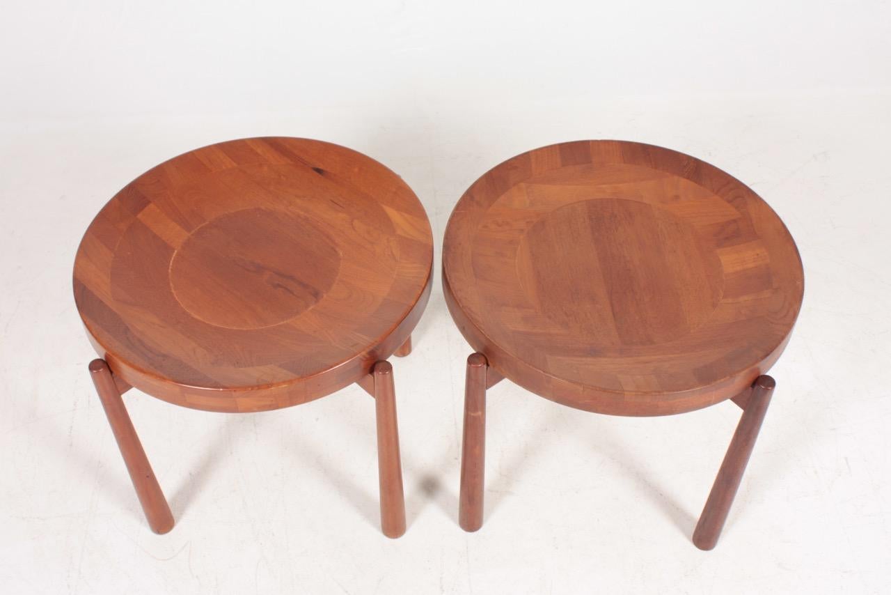 Mid-20th Century Pair of Midcentury Side Tables in Solid Teak by DUX, Swedish Modern, 1960s