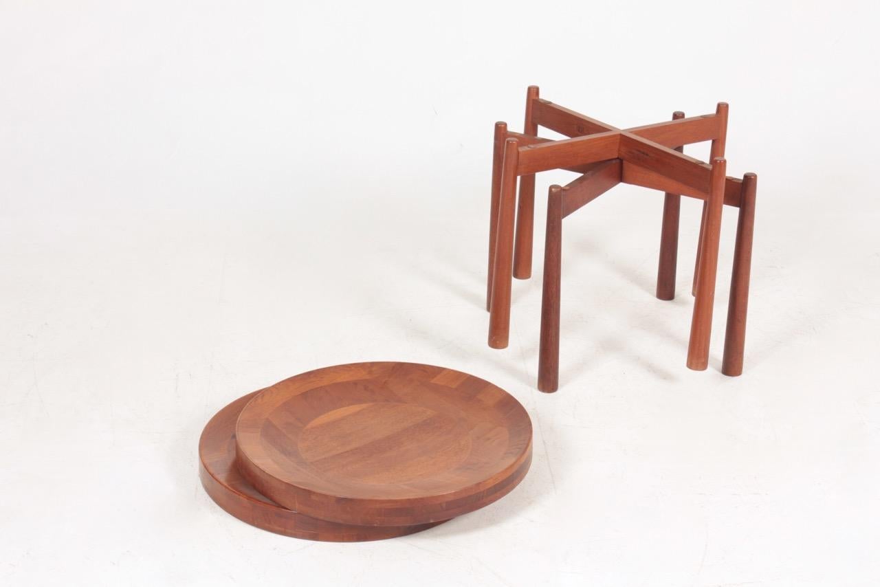 Pair of Midcentury Side Tables in Solid Teak by DUX, Swedish Modern, 1960s 1