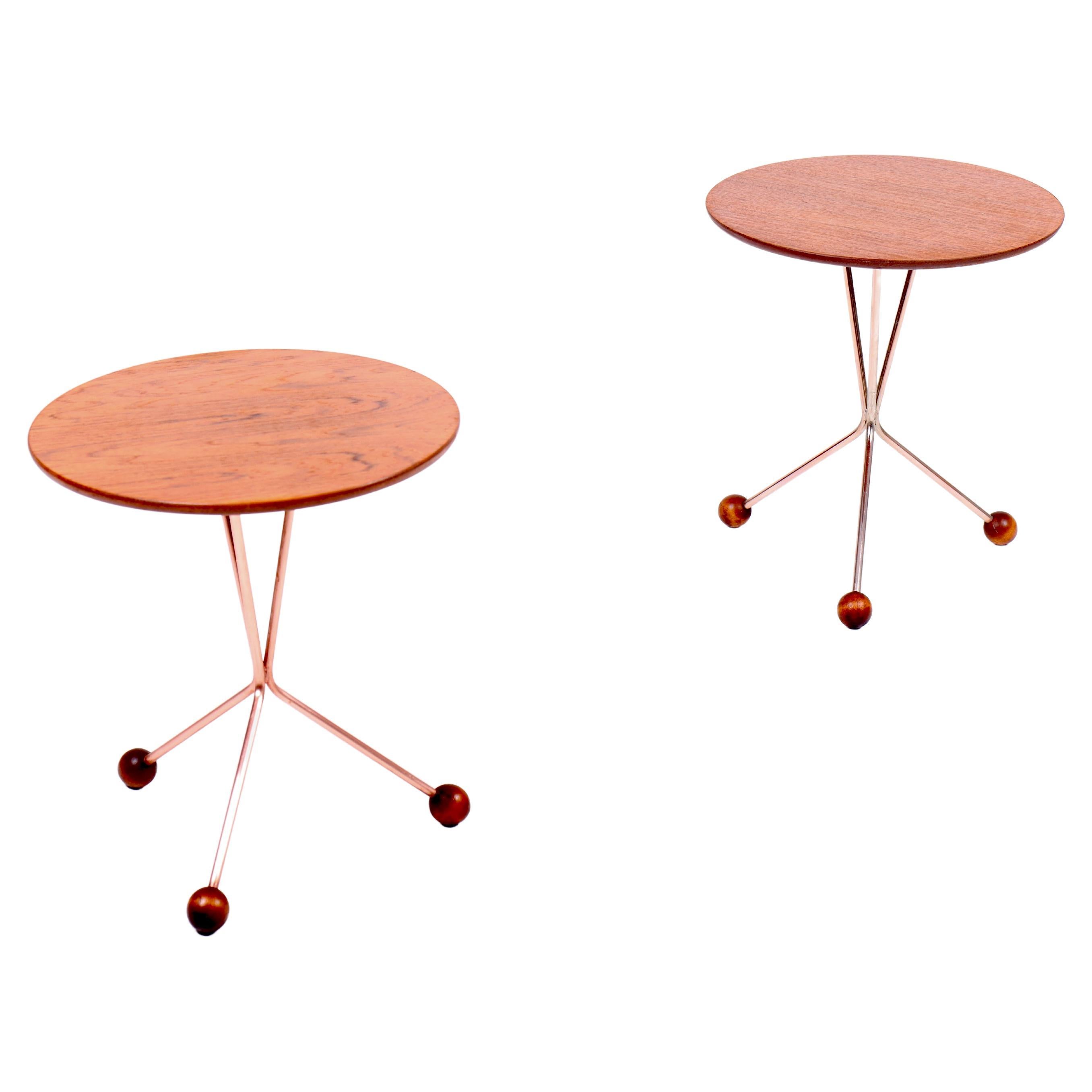 Pair of Mid-Century Side Tables in Teak by Albert Larsson, 1960s For Sale