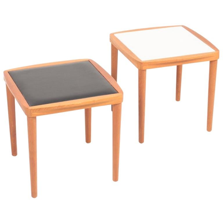 Pair of Midcentury Side Tables in Teak, Made in Denmark, 1960s