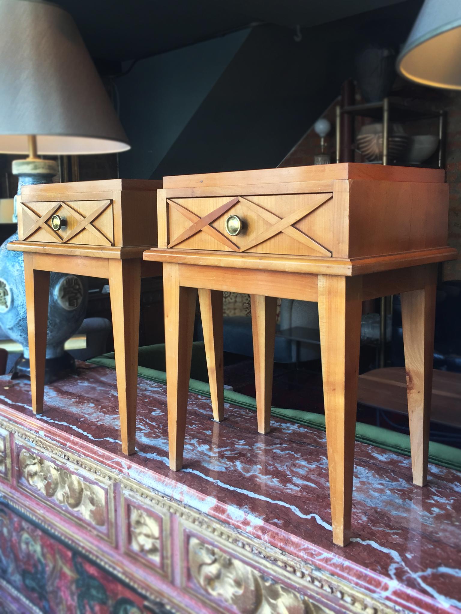 Pair of Midcentury Side Tables in the Style of Maison Gouffé, Paris 6