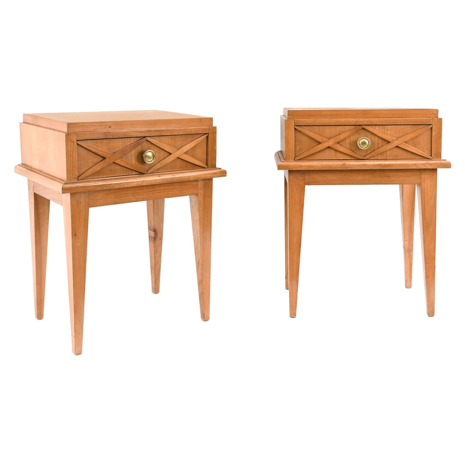Pair of Midcentury Side Tables in the Style of Maison Gouffé, Paris