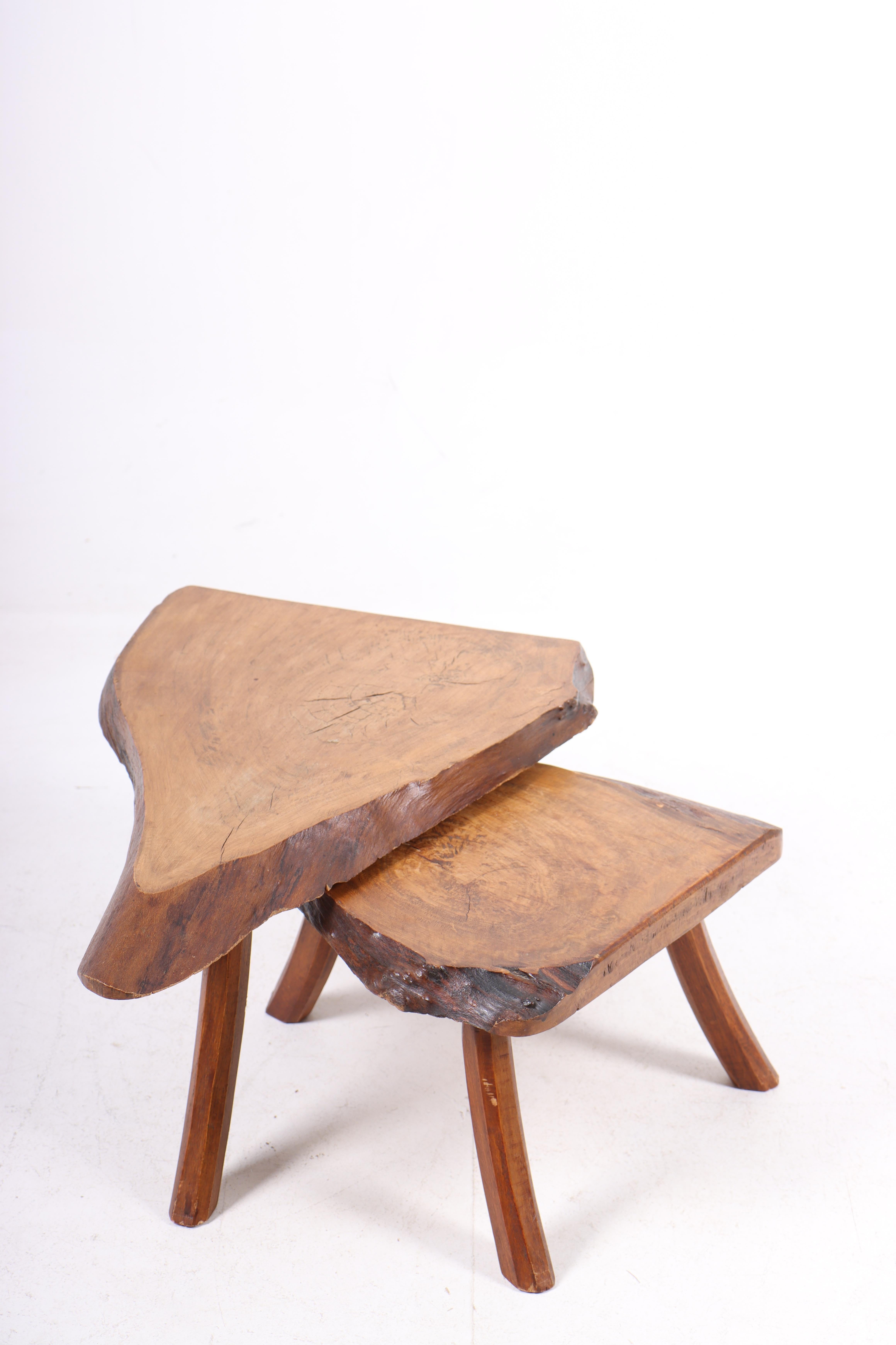Mid-20th Century Pair of Mid-Century Side Tables in Walnut by, Danish Design, 1960s