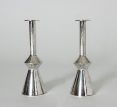 Pair of Midcentury Silver Candlesticks by Sigurd Persson