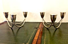 Pair of Midcentury Sterling Candlesticks