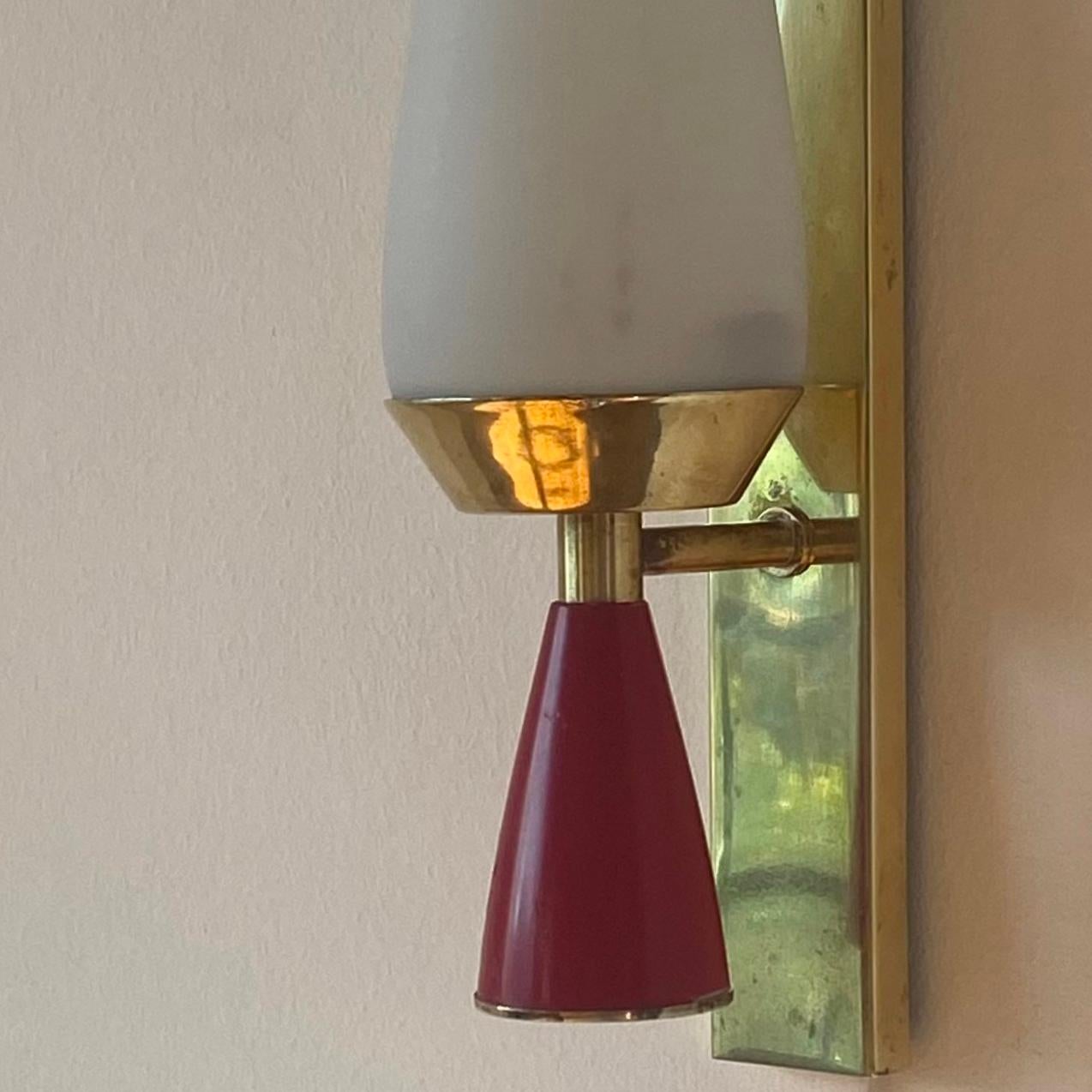 Pareja de candelabros de estilo Stilnovo de mediados de siglo, Italia Años 60 Moderno de mediados de siglo en venta