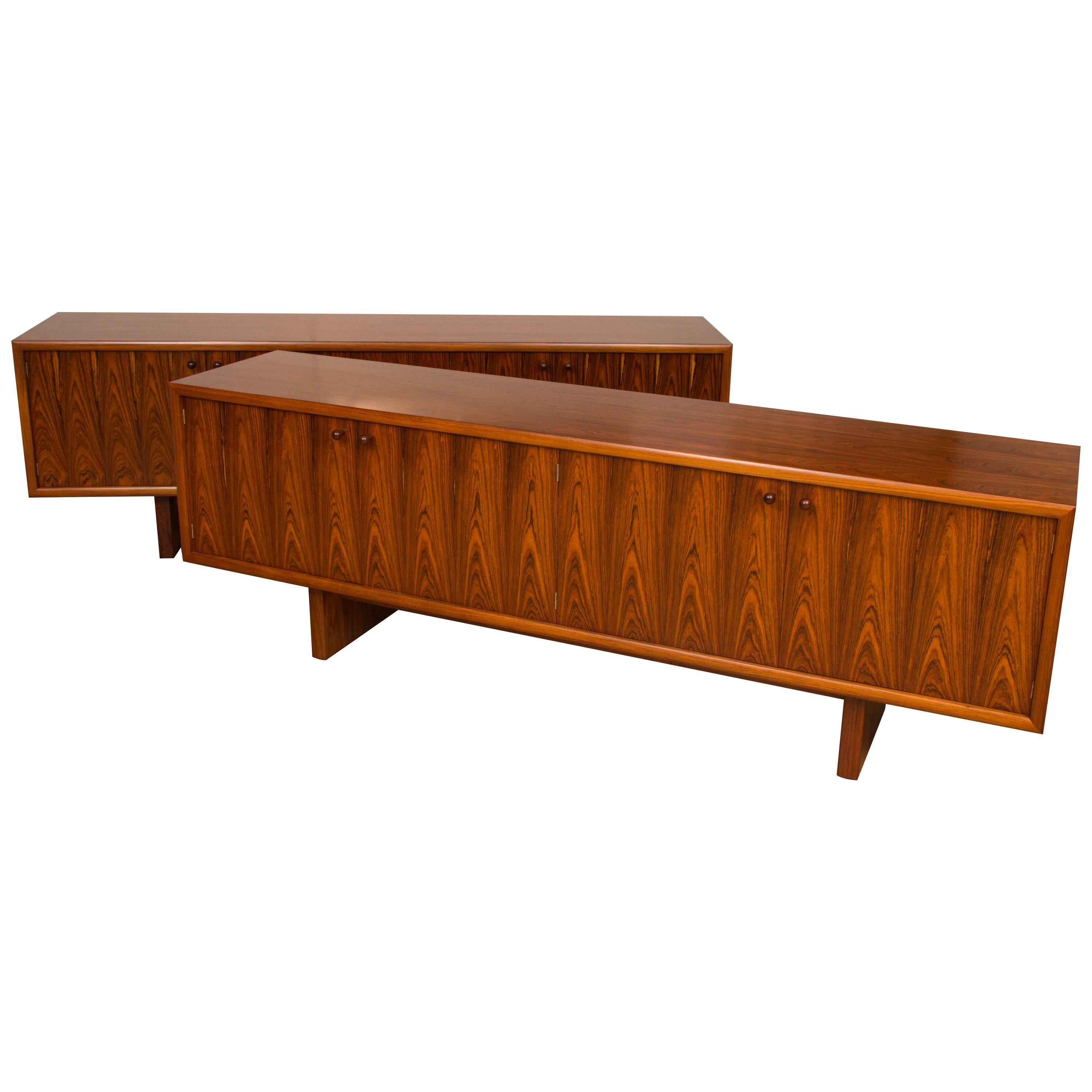 Pair of Midcentury Stunning Rosewood Sideboards by Gordon Russell For Sale