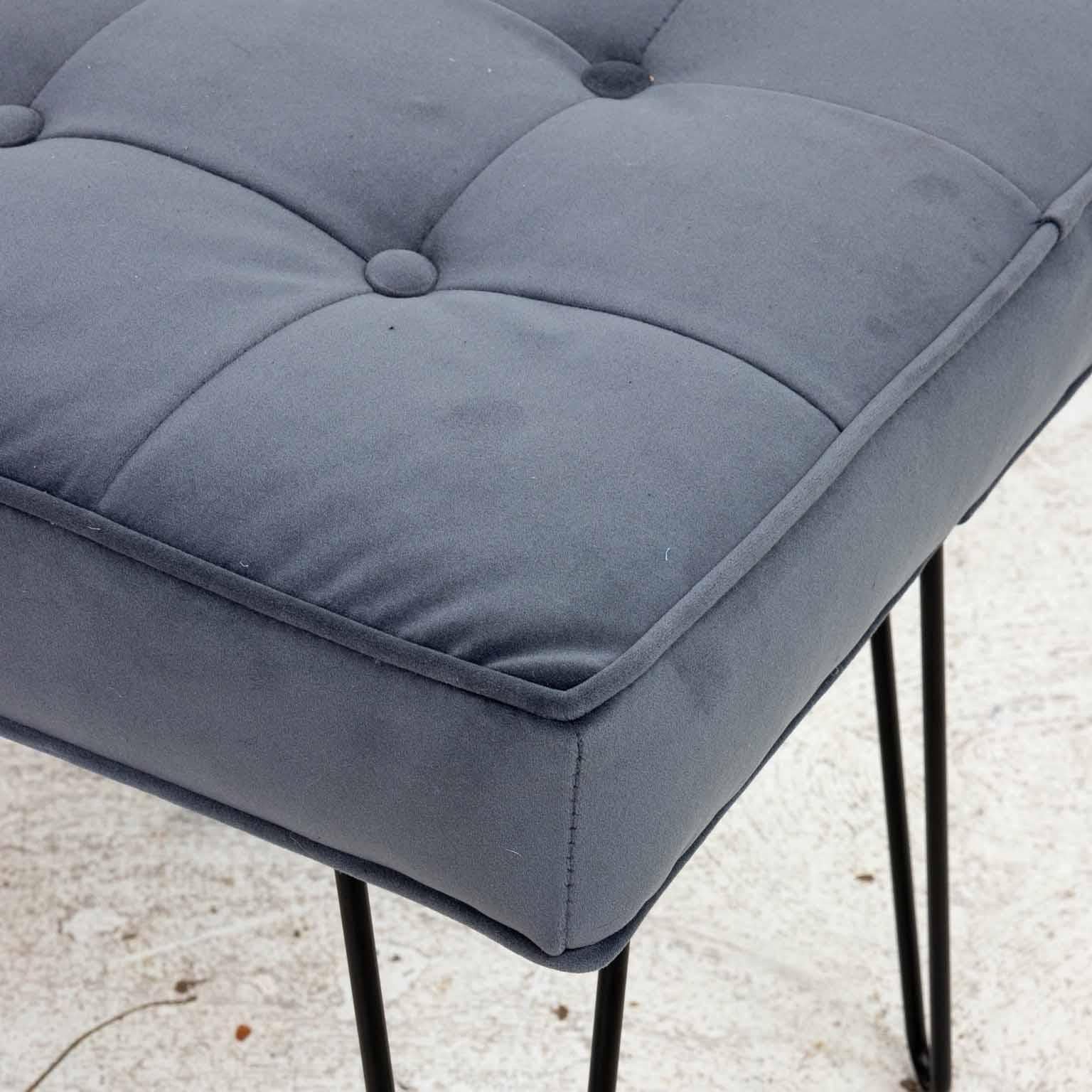 Contemporary Pair of Midcentury Style Hairpin Benches Quick Ship For Sale