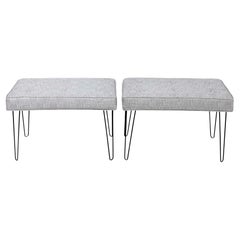 Pair of Midcentury Style Hairpin Benches Quick Ship