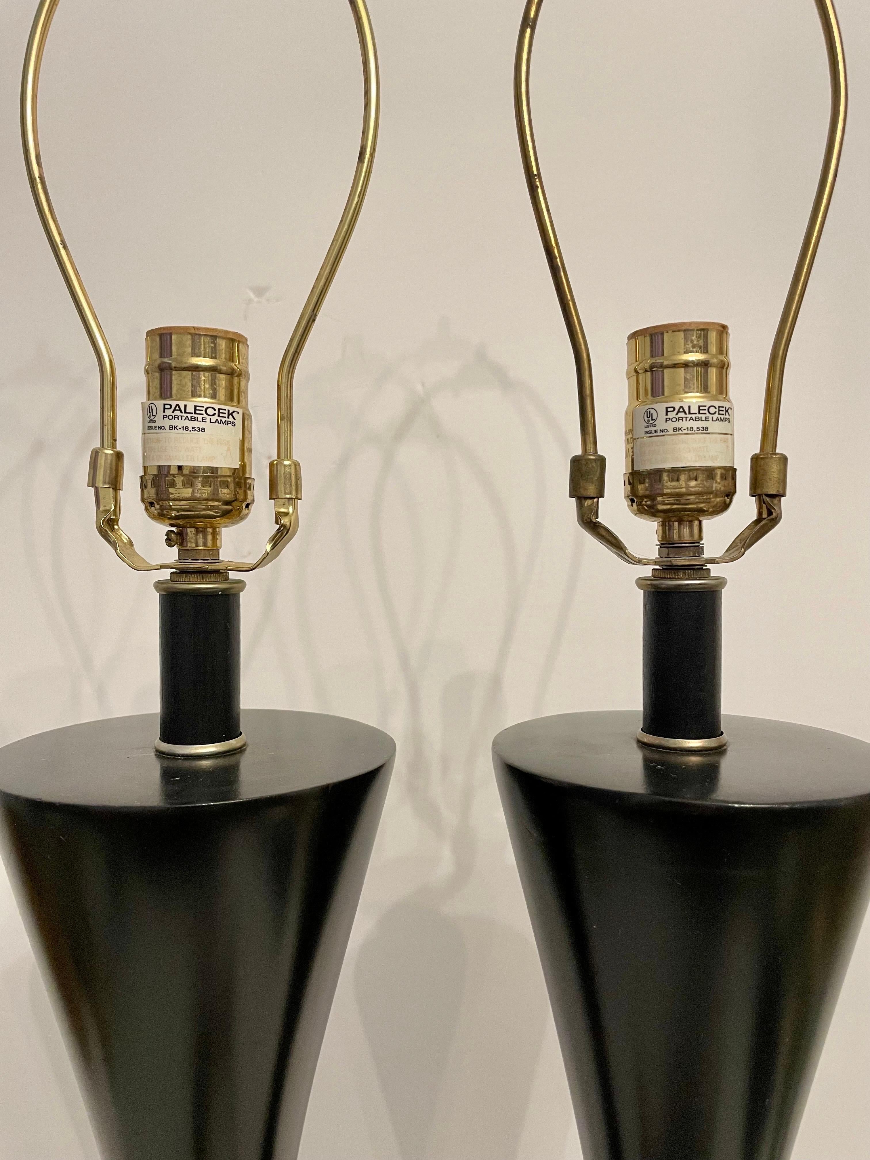Pair of Midcentury Style Palecek  Lamps For Sale 2