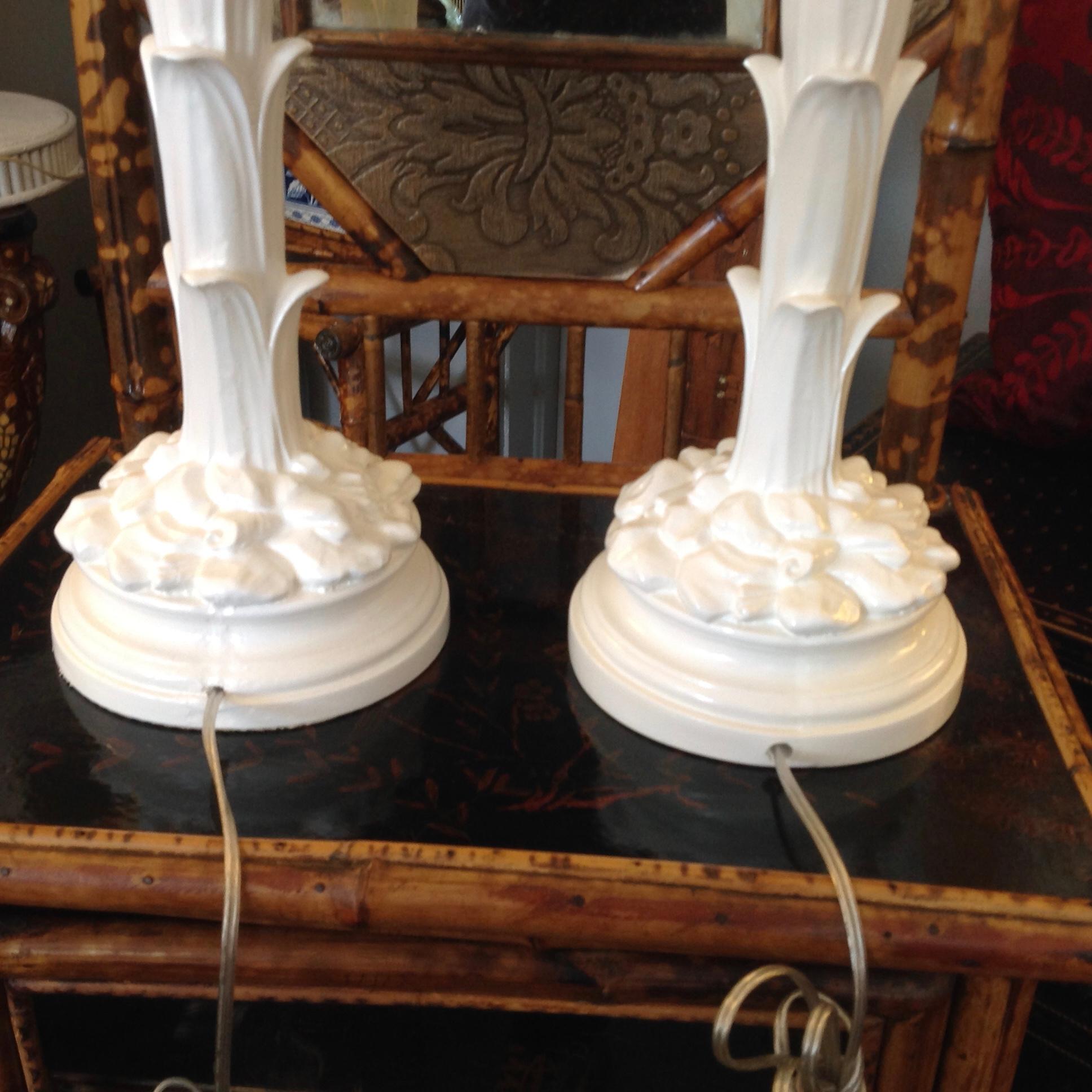 Pair of Midcentury Stylized Palm Tree Lamps 3