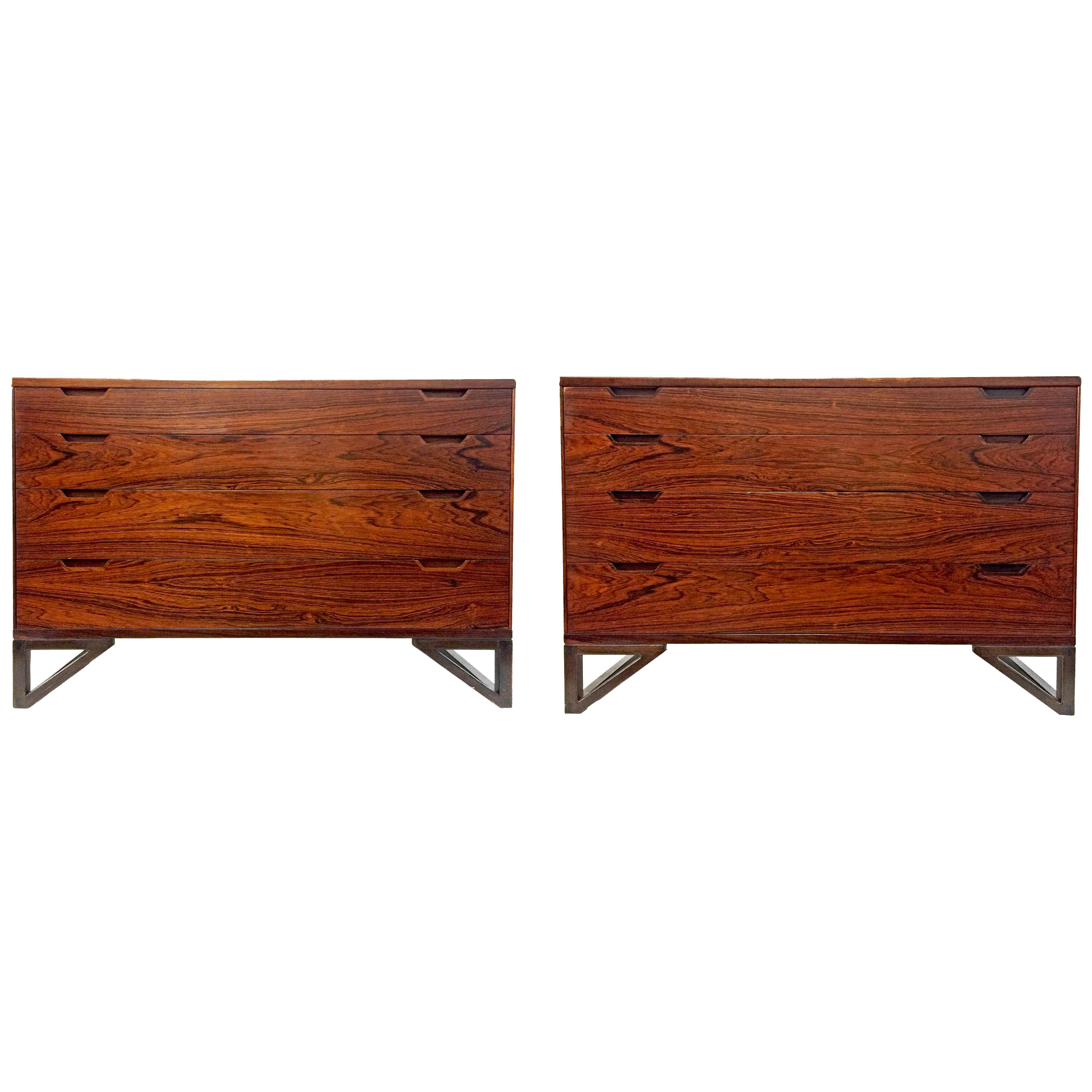 Pair of Midcentury Svend Langkilde Rosewood Chest of Drawers