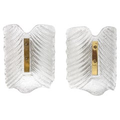 Pair of Midcentury Swedish Glass Sconces