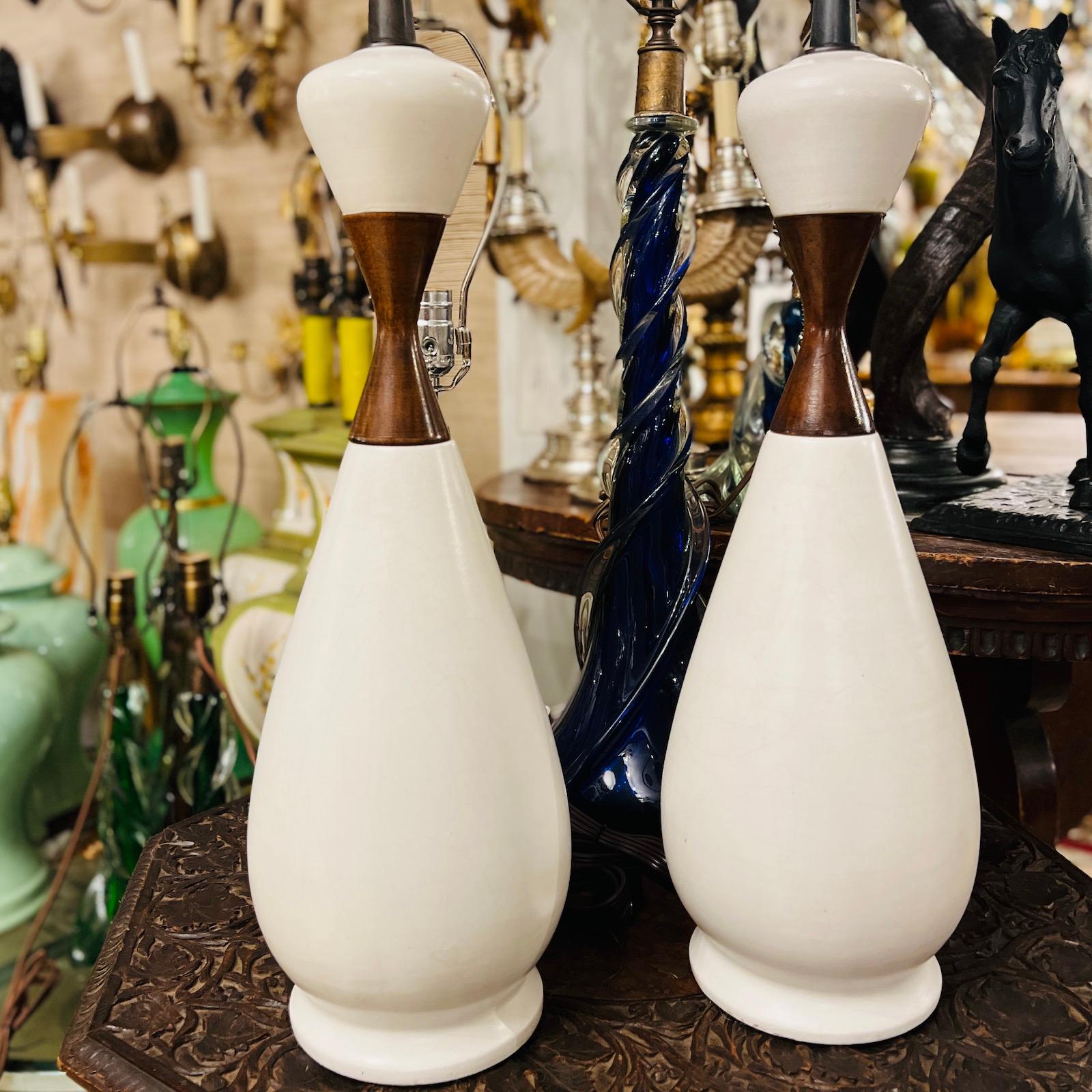 Mid-20th Century Pair of Midcentury Swedish Table Lamps For Sale