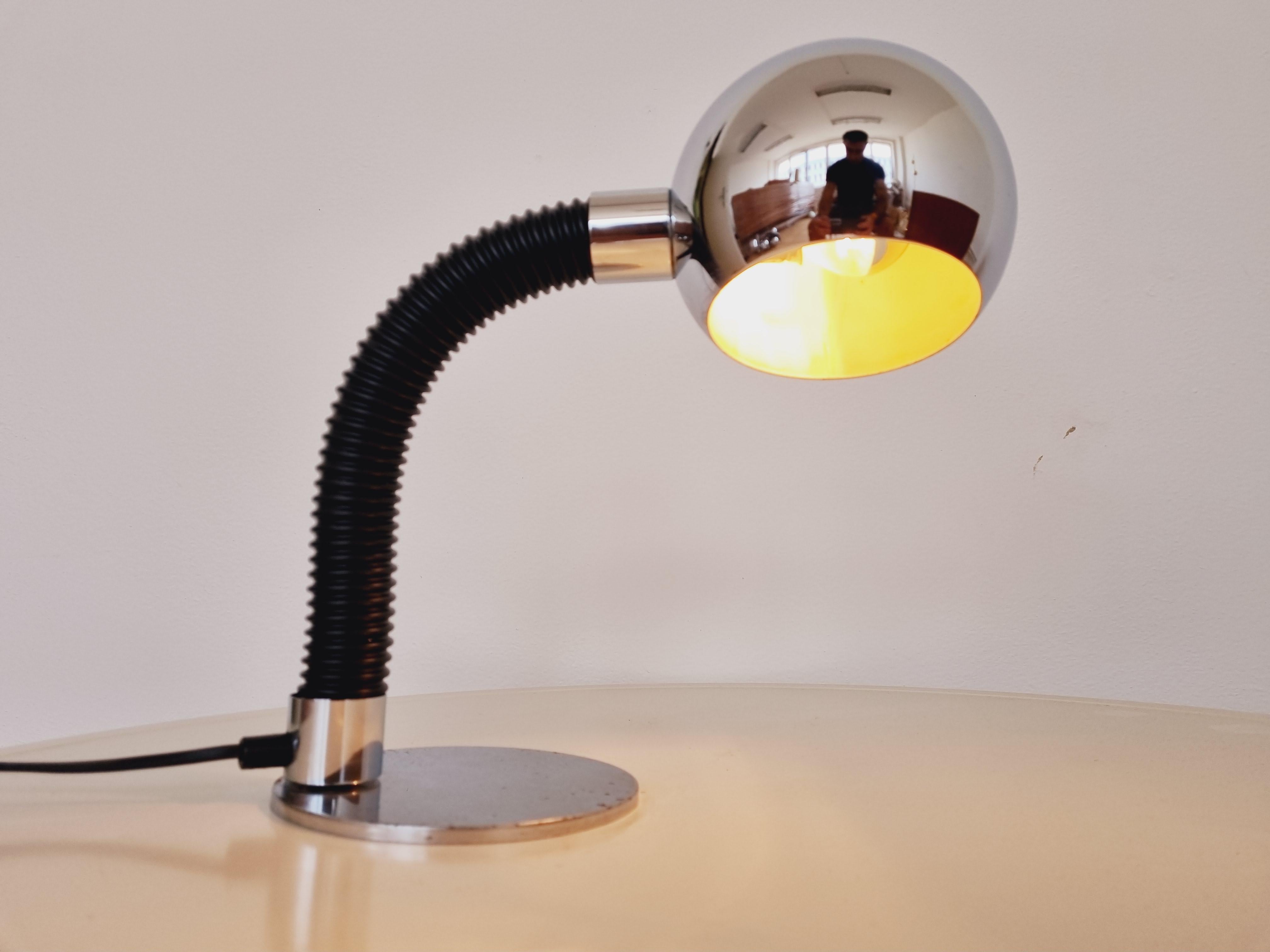 Pair of Midcentury Table Lamp Targetti Sankey, Space Age, Italy, 1970s For Sale 5