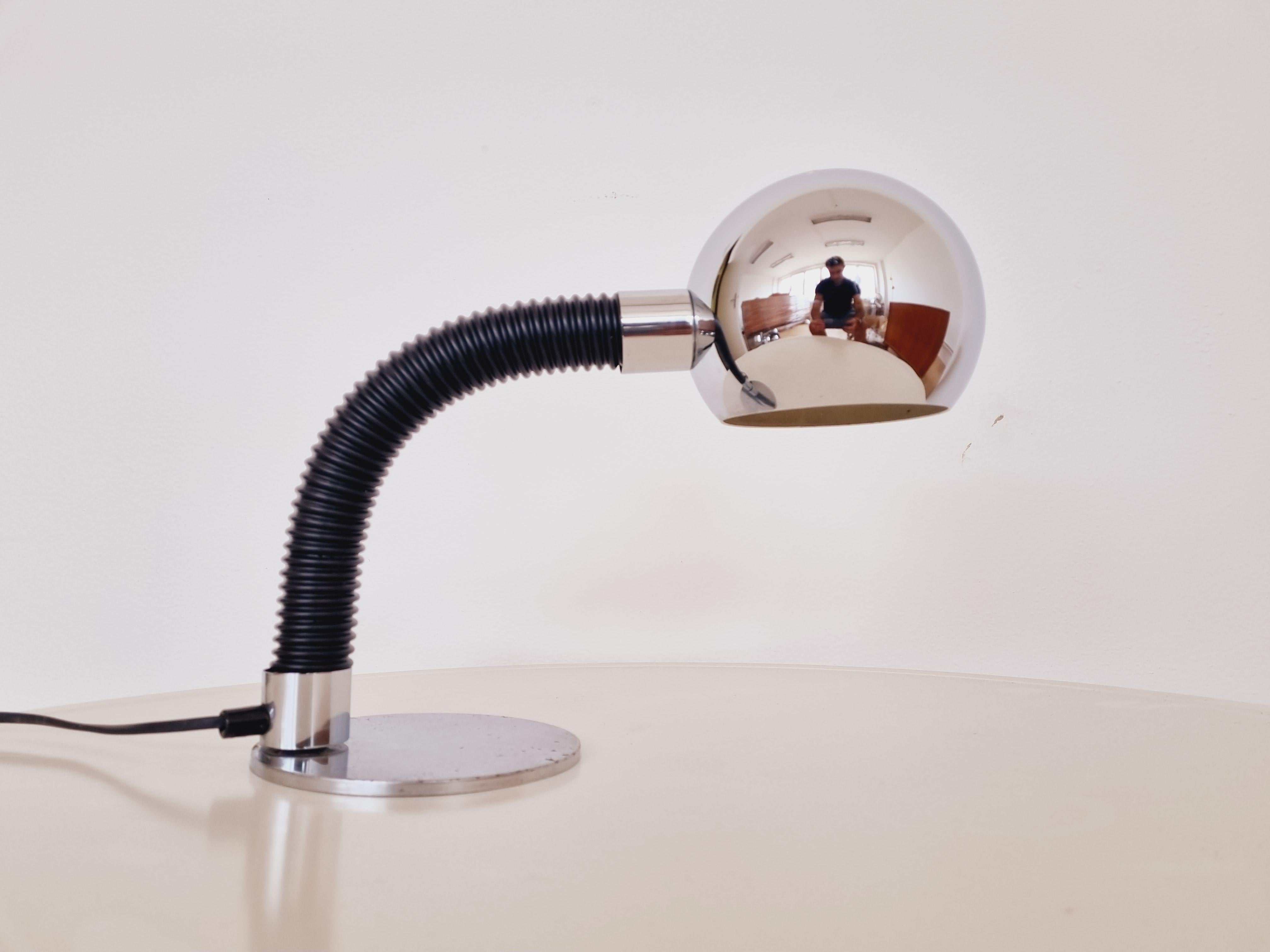 Italian Pair of Midcentury Table Lamp Targetti Sankey, Space Age, Italy, 1970s For Sale