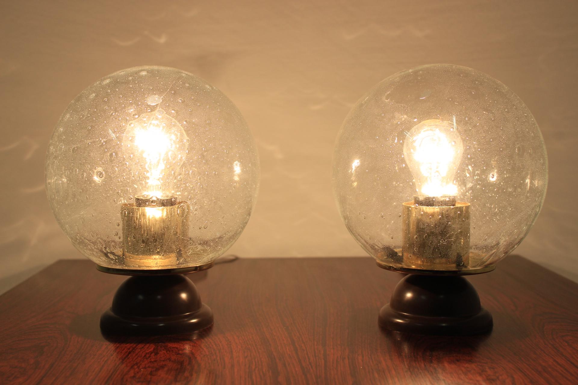 Pair of Midcentury Table Lamps, 1980s In Excellent Condition In Praha, CZ