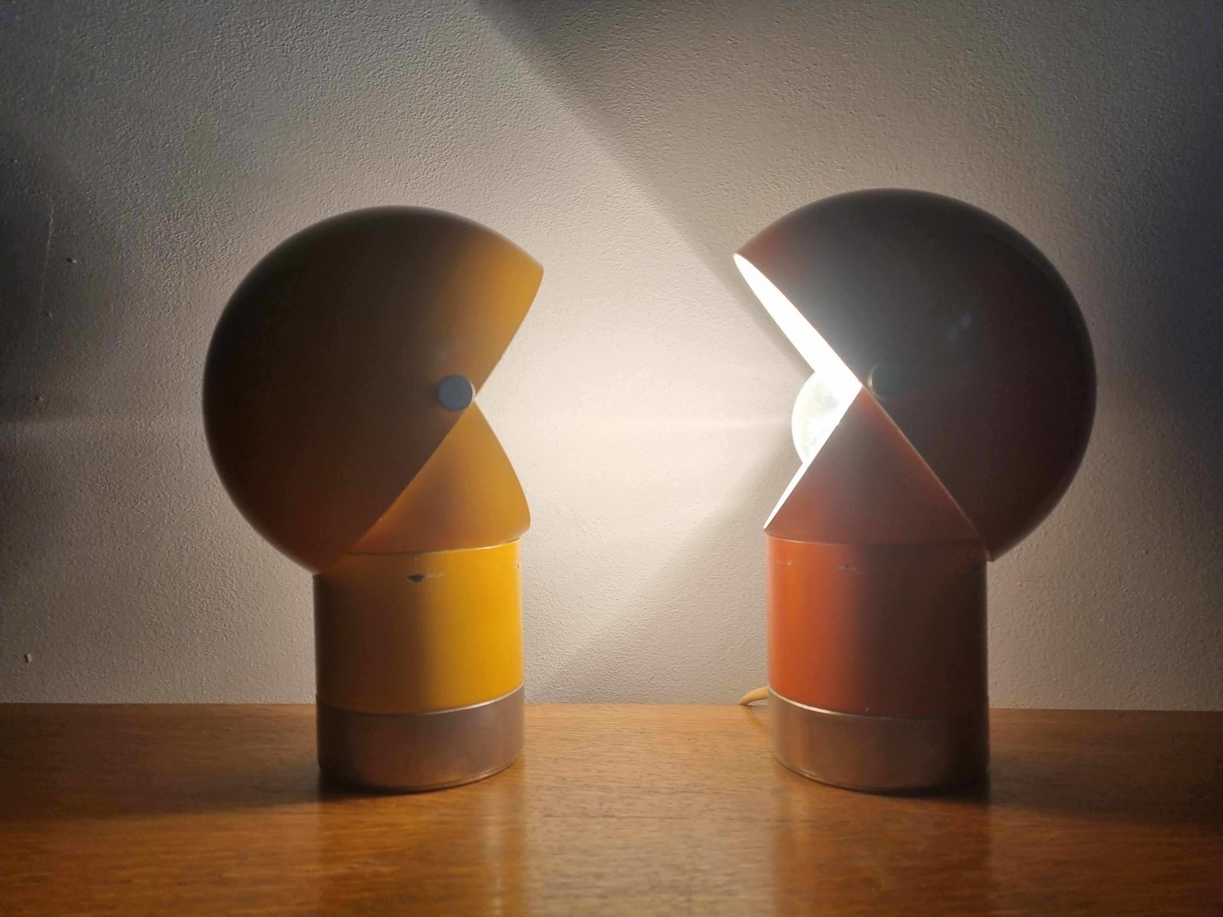 Pair of Midcentury Table Lamps Astronaut, Space Age, 1970s 2
