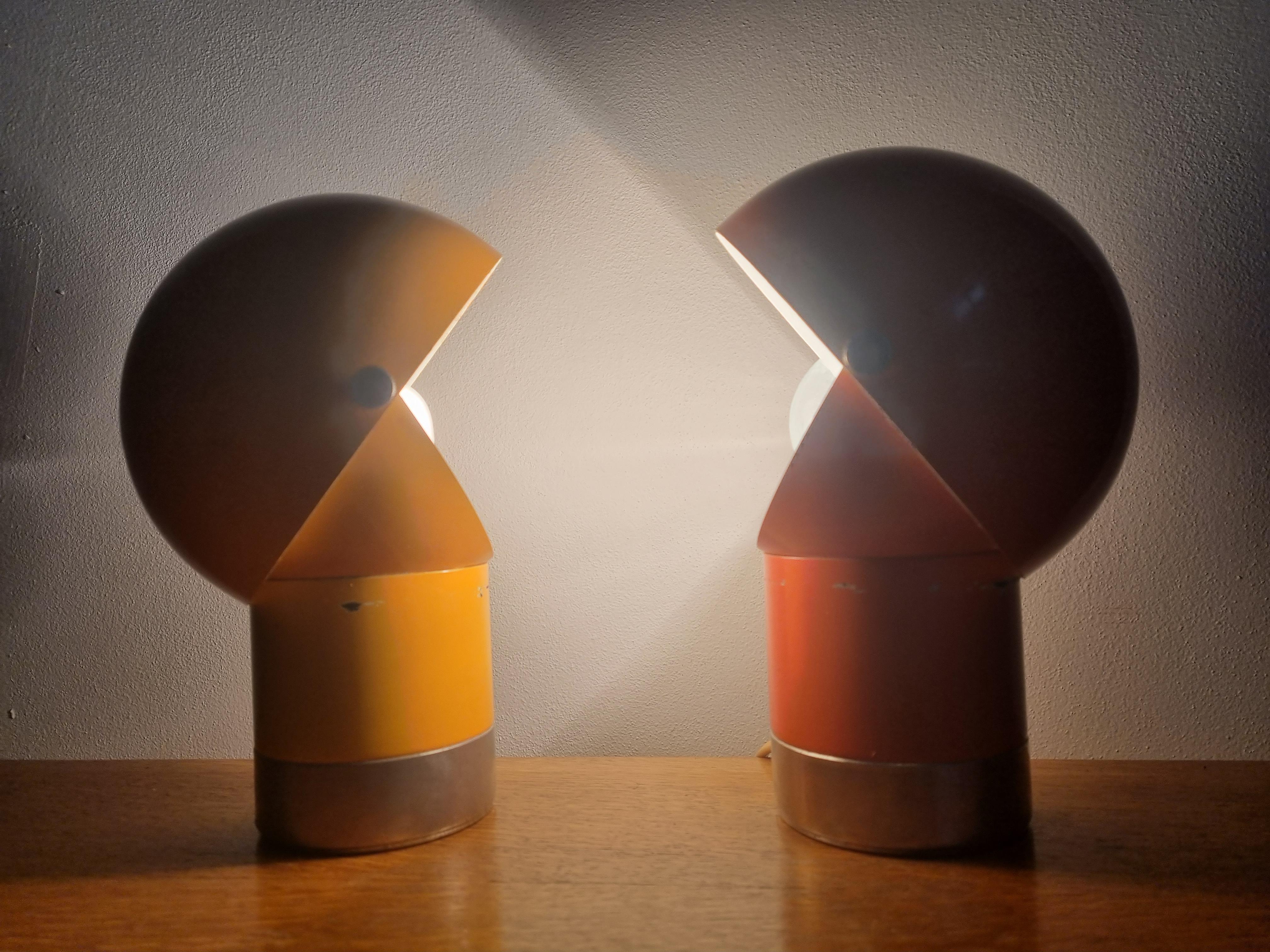 Pair of Midcentury Table Lamps Astronaut, Space Age, 1970s 3