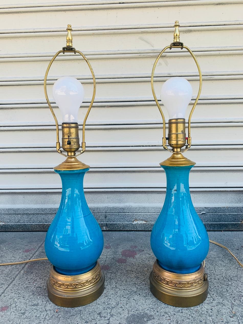 Mid-Century Modern Pair of Midcentury Table Lamps attb to Bitossi