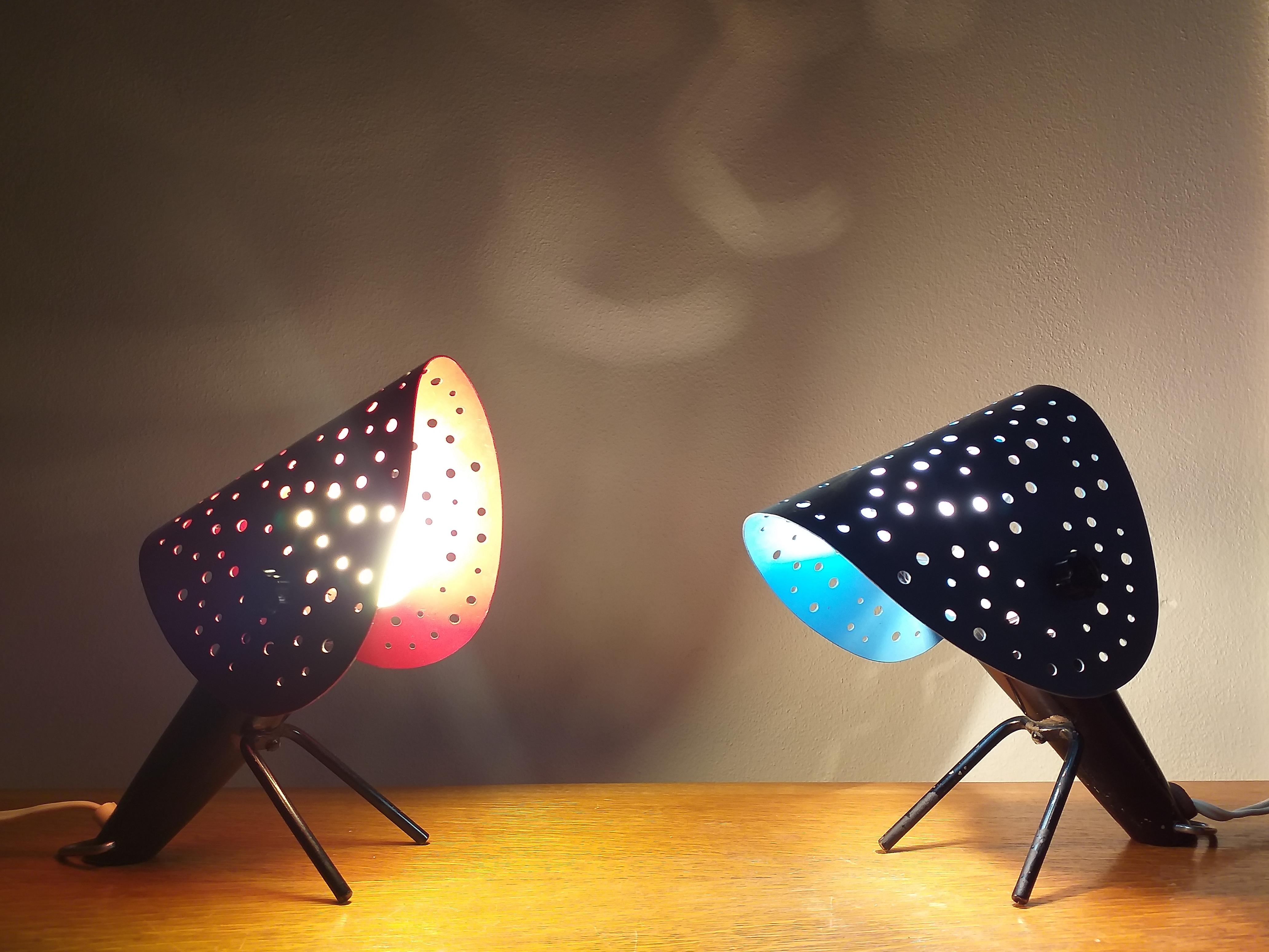 Mid-20th Century Pair of Midcentury Table Lamps by Ernst Igl for Hillebrand, 1950s For Sale