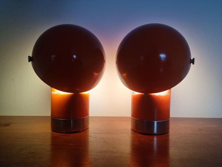 Pair of Mid-Century Table Lamps Designed by Pavel Grus, Kamenicky Senov, 1960s For Sale 1