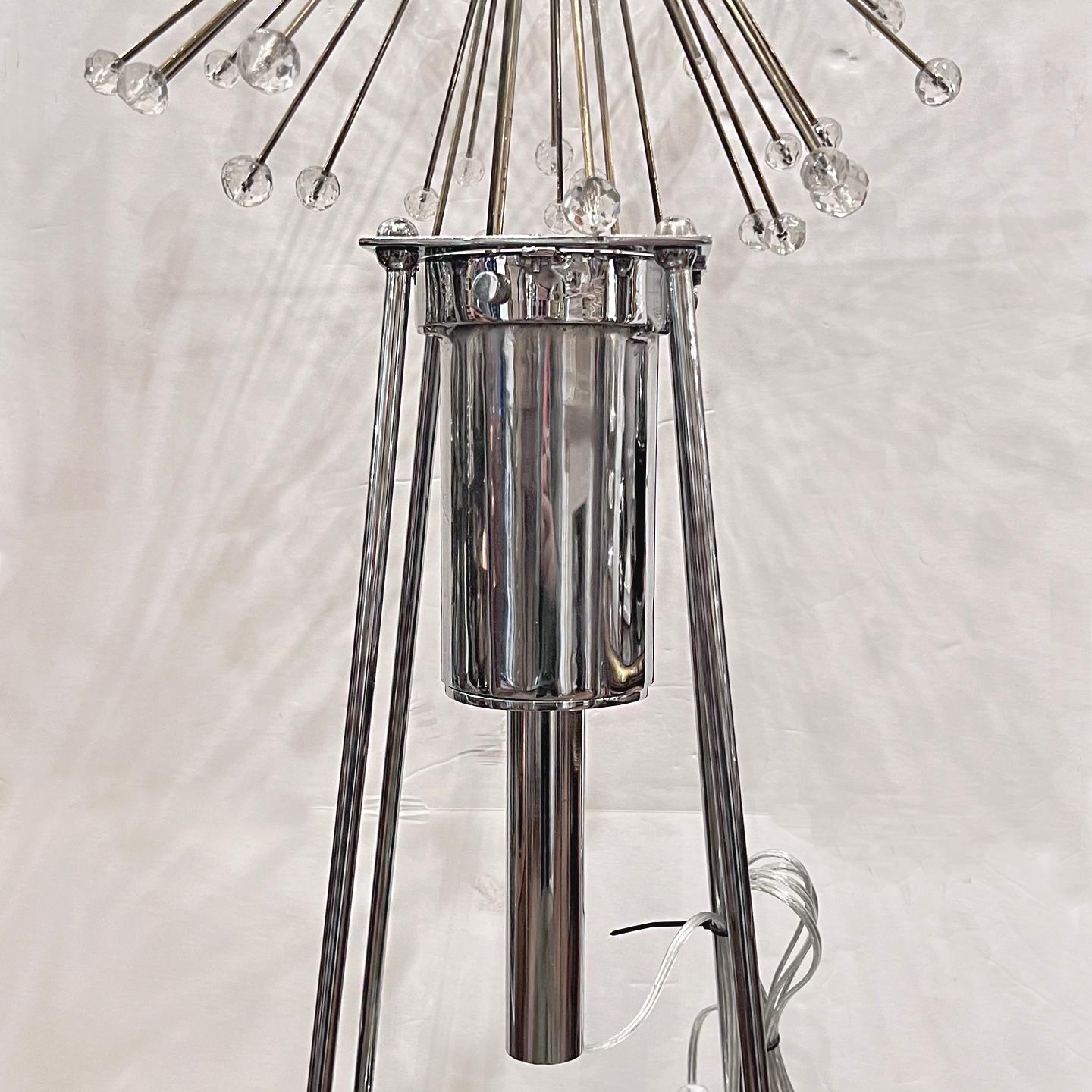 Plated Pair of Midcentury Table Lamps For Sale