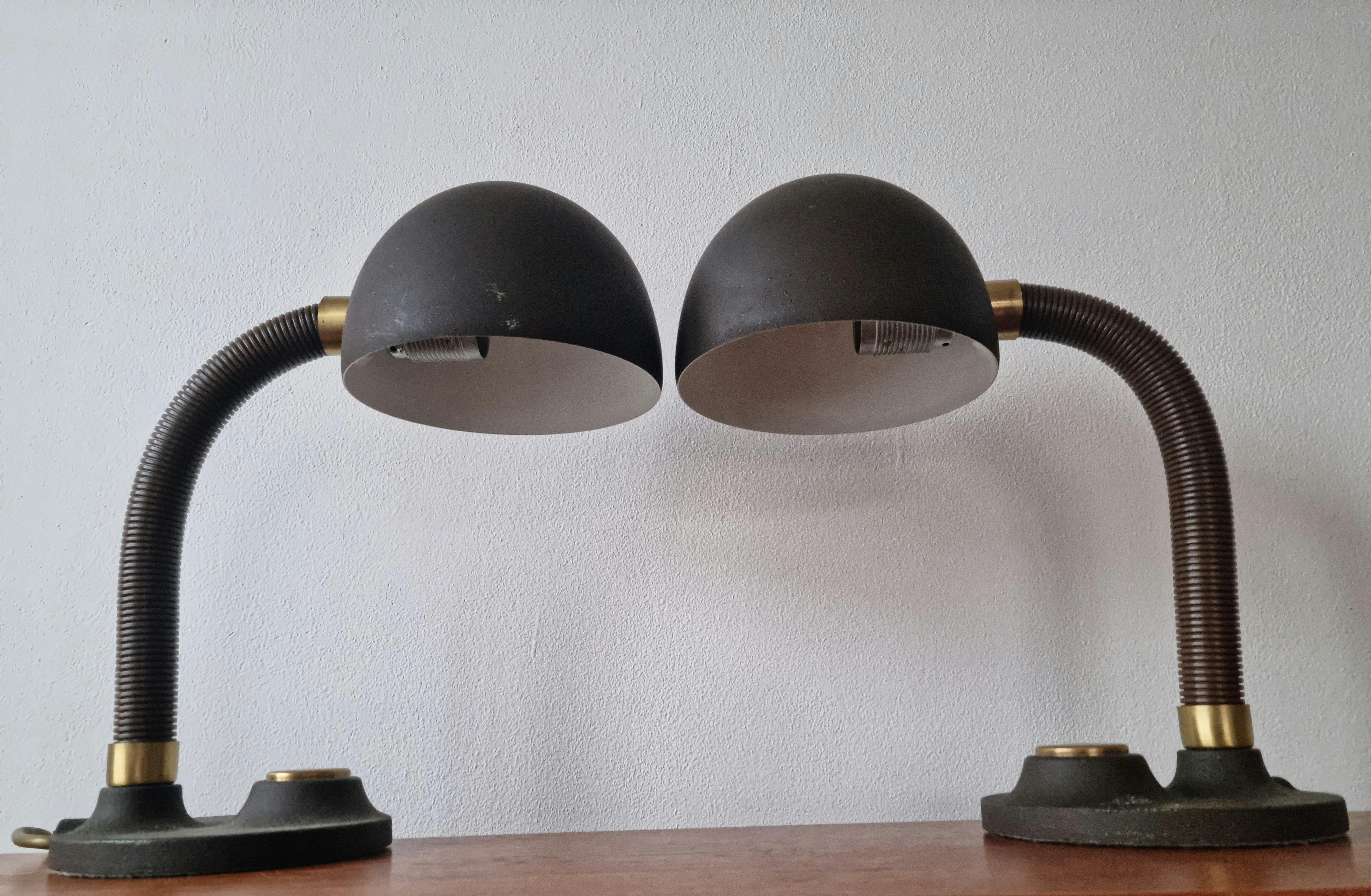Pair of Midcentury Table Lamps Hillebrand, Germany, 1970s For Sale 1