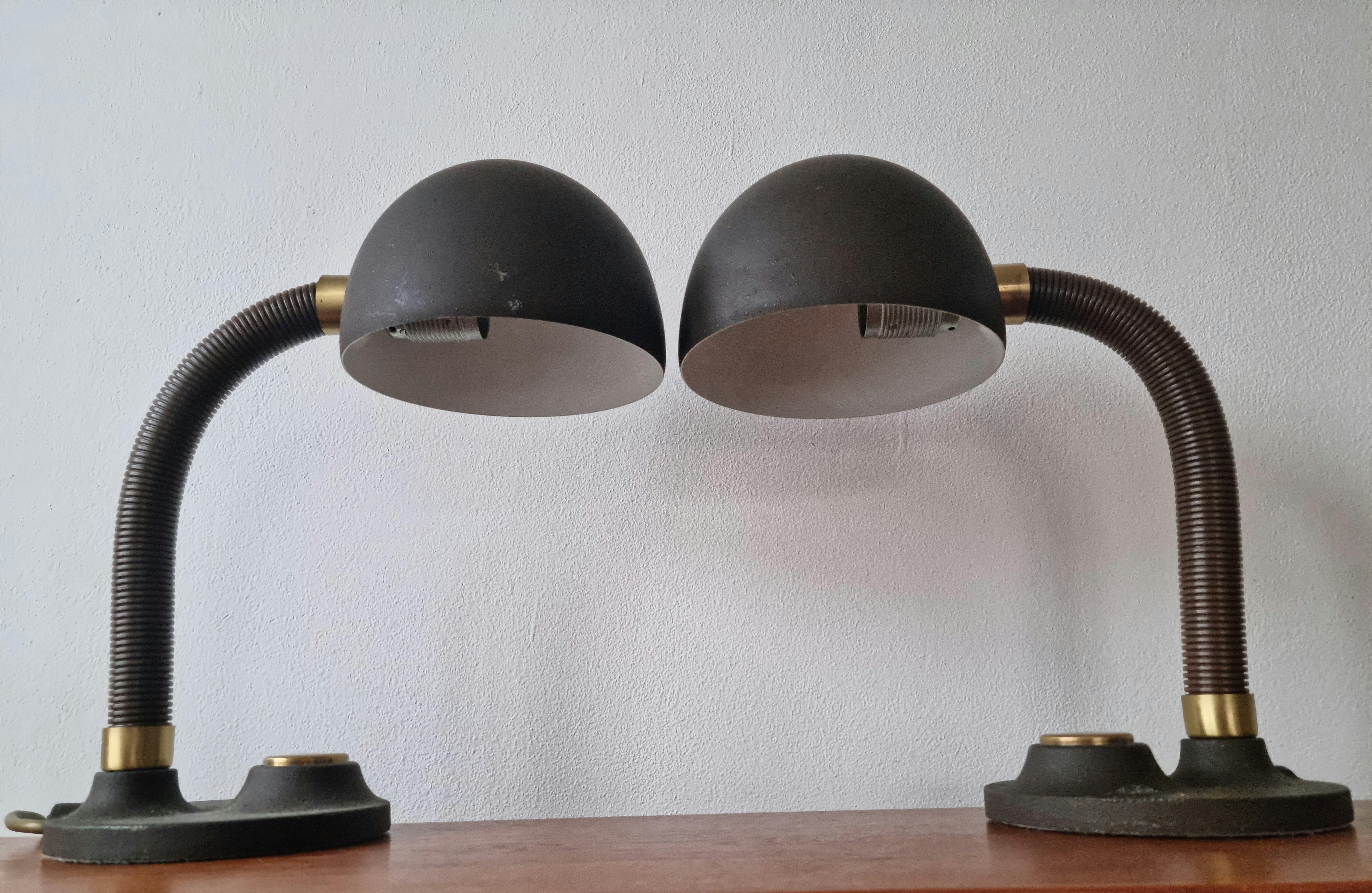 Pair of Midcentury Table Lamps Hillebrand, Germany, 1970s For Sale 2