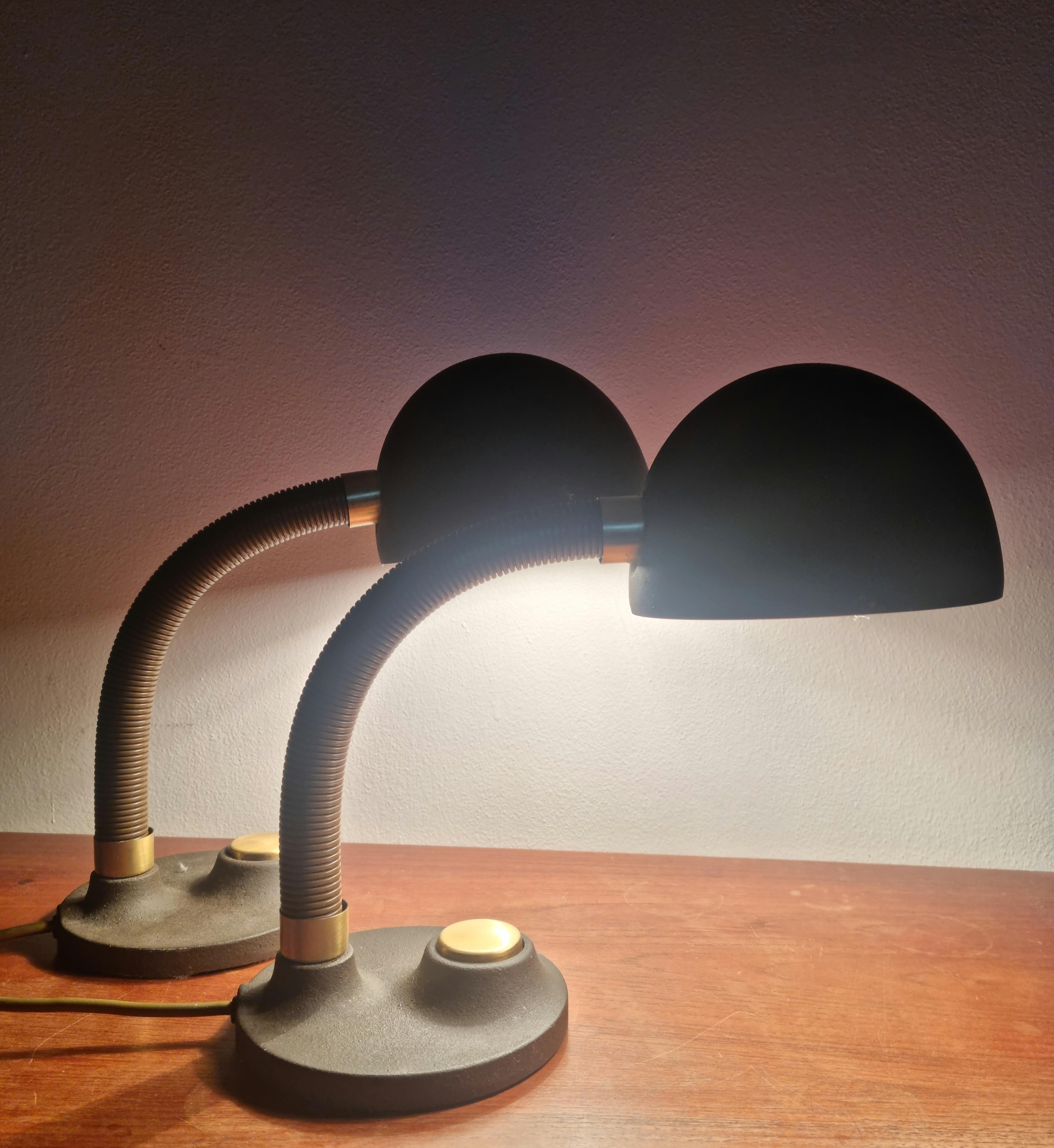 Pair of Midcentury Table Lamps Hillebrand, Germany, 1970s For Sale 3