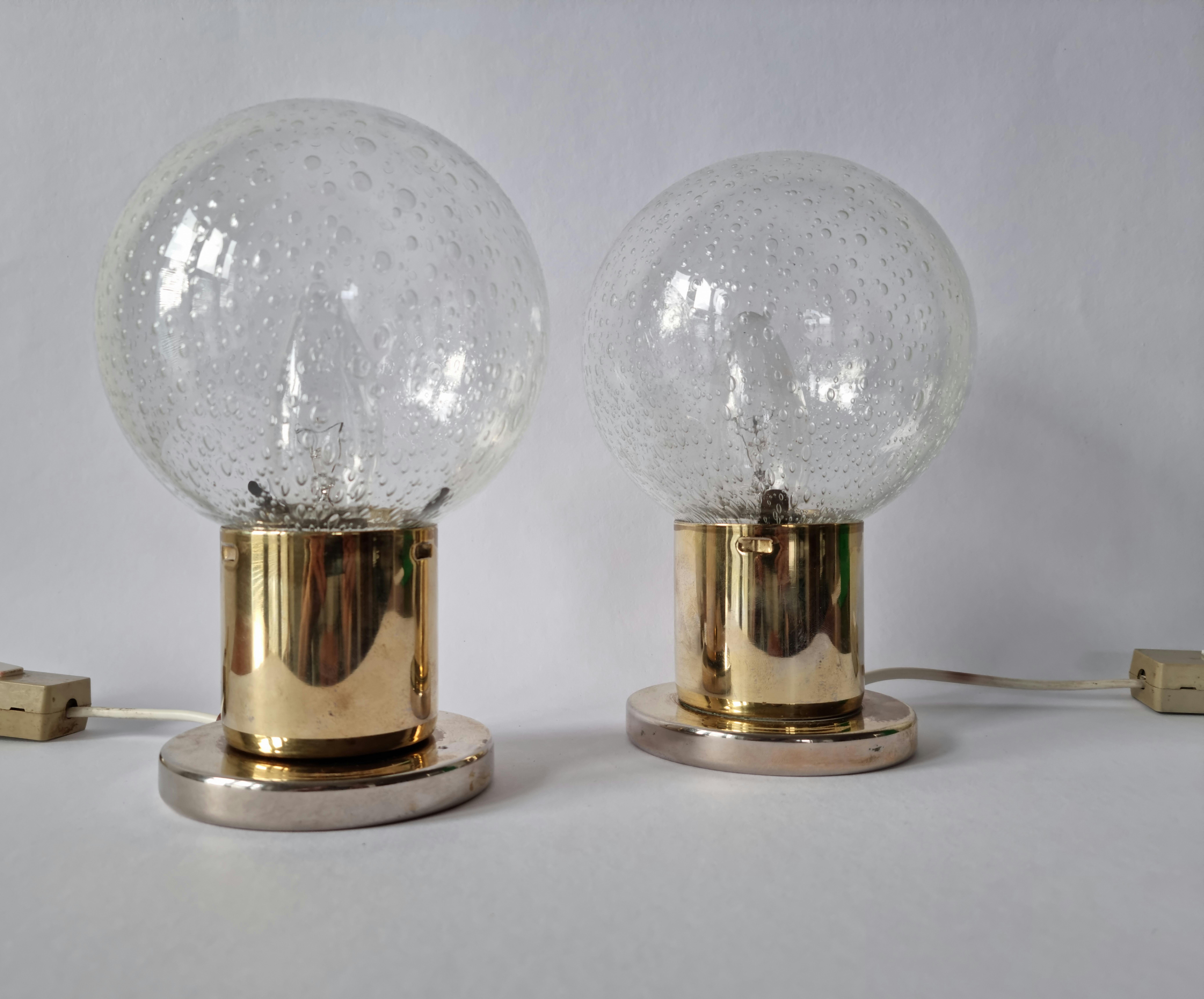 Pair of Midcentury Table Lamps Kamenicky Senov, 1970s For Sale 6