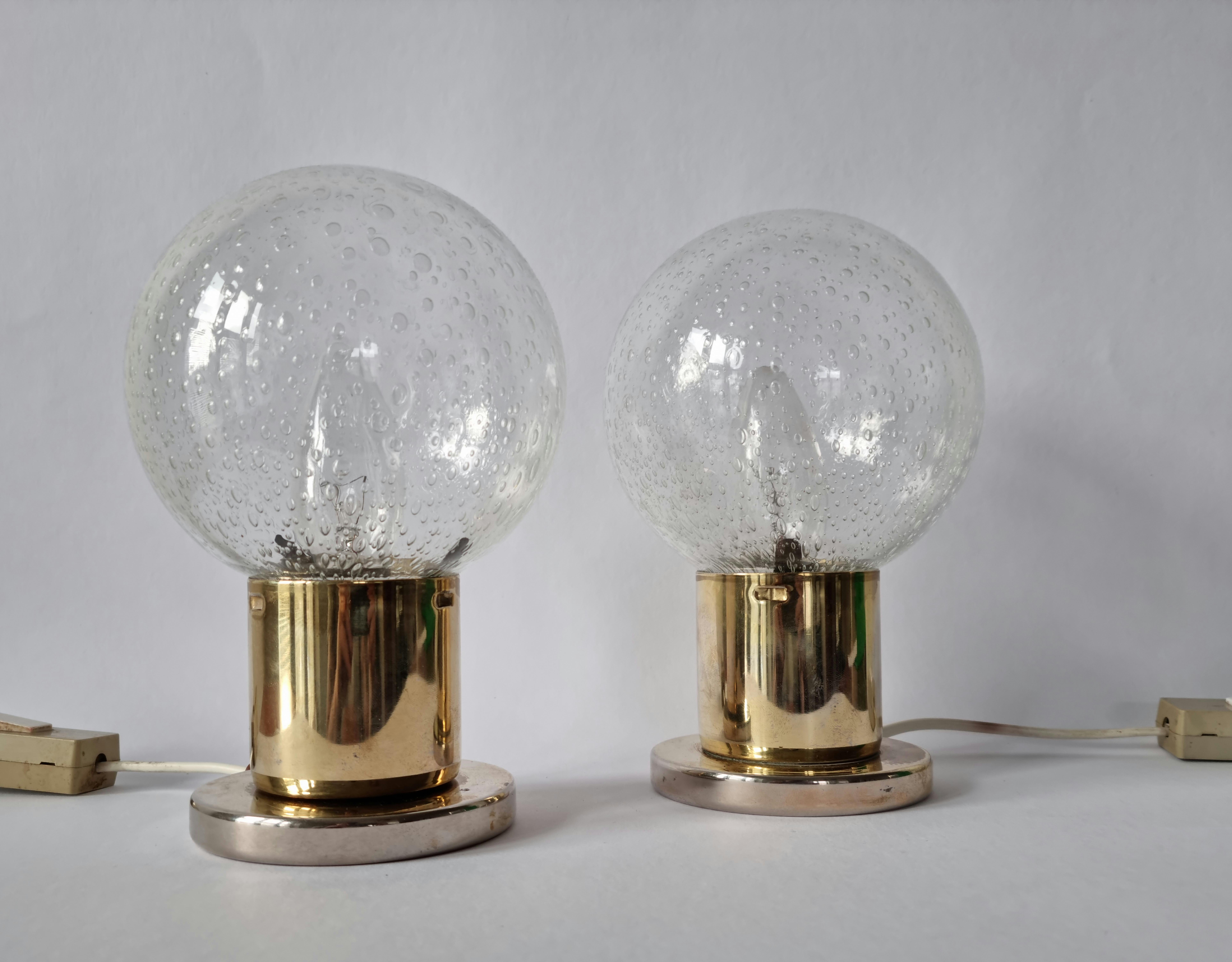 Pair of Midcentury Table Lamps Kamenicky Senov, 1970s For Sale 8