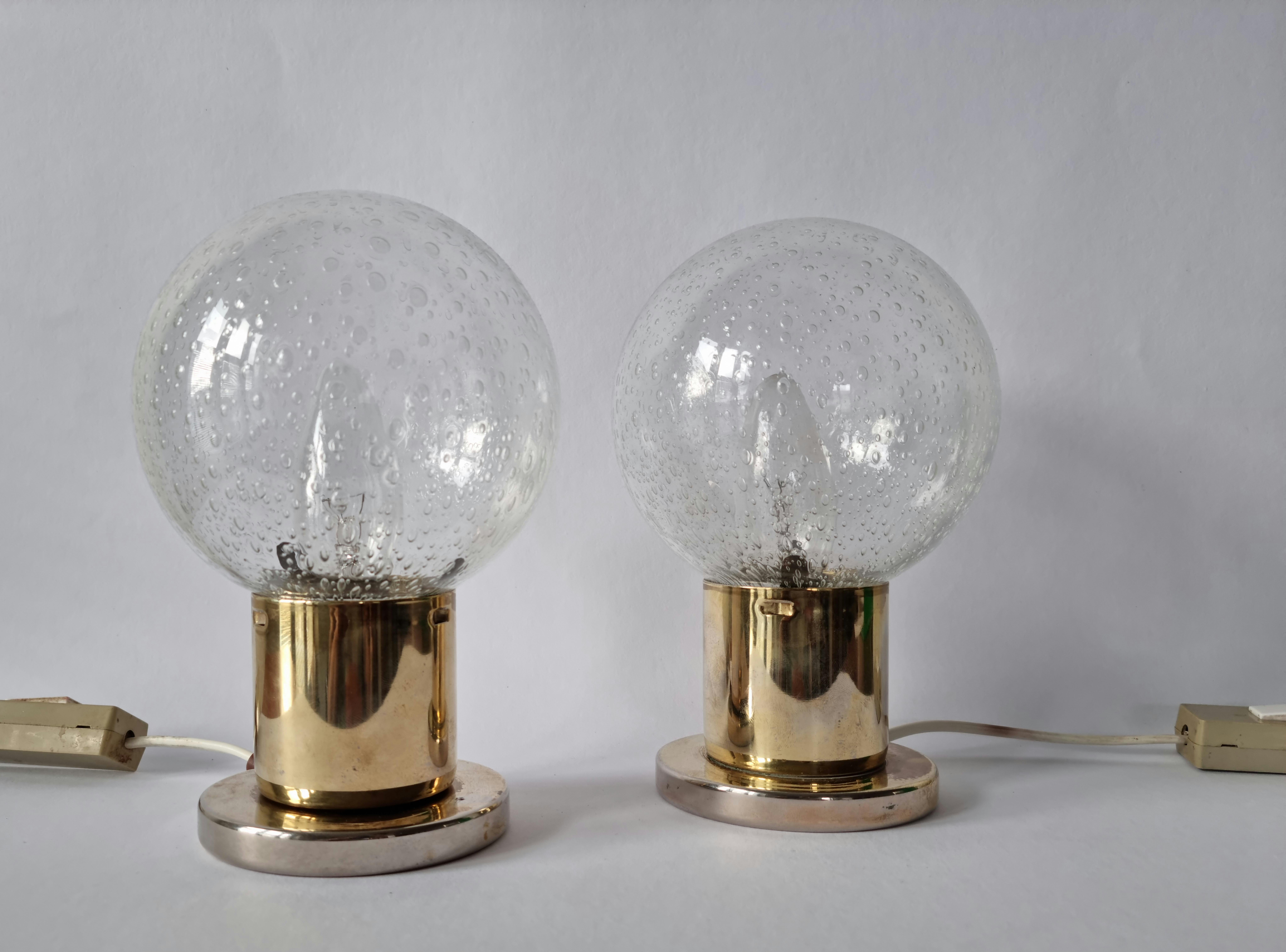 Pair of Midcentury Table Lamps Kamenicky Senov, 1970s For Sale 9