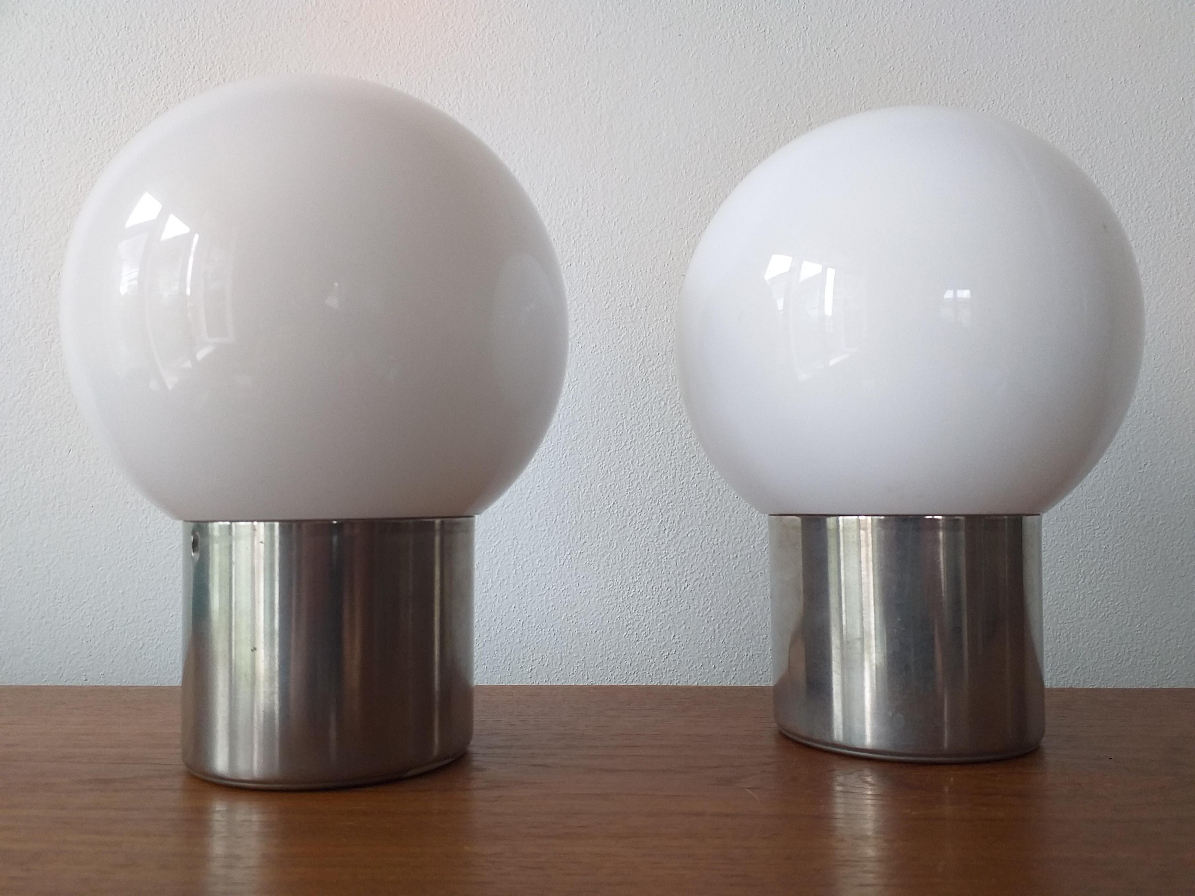 Czech Pair of Midcentury Table Lamps Kamenicky Senov, 1970s For Sale