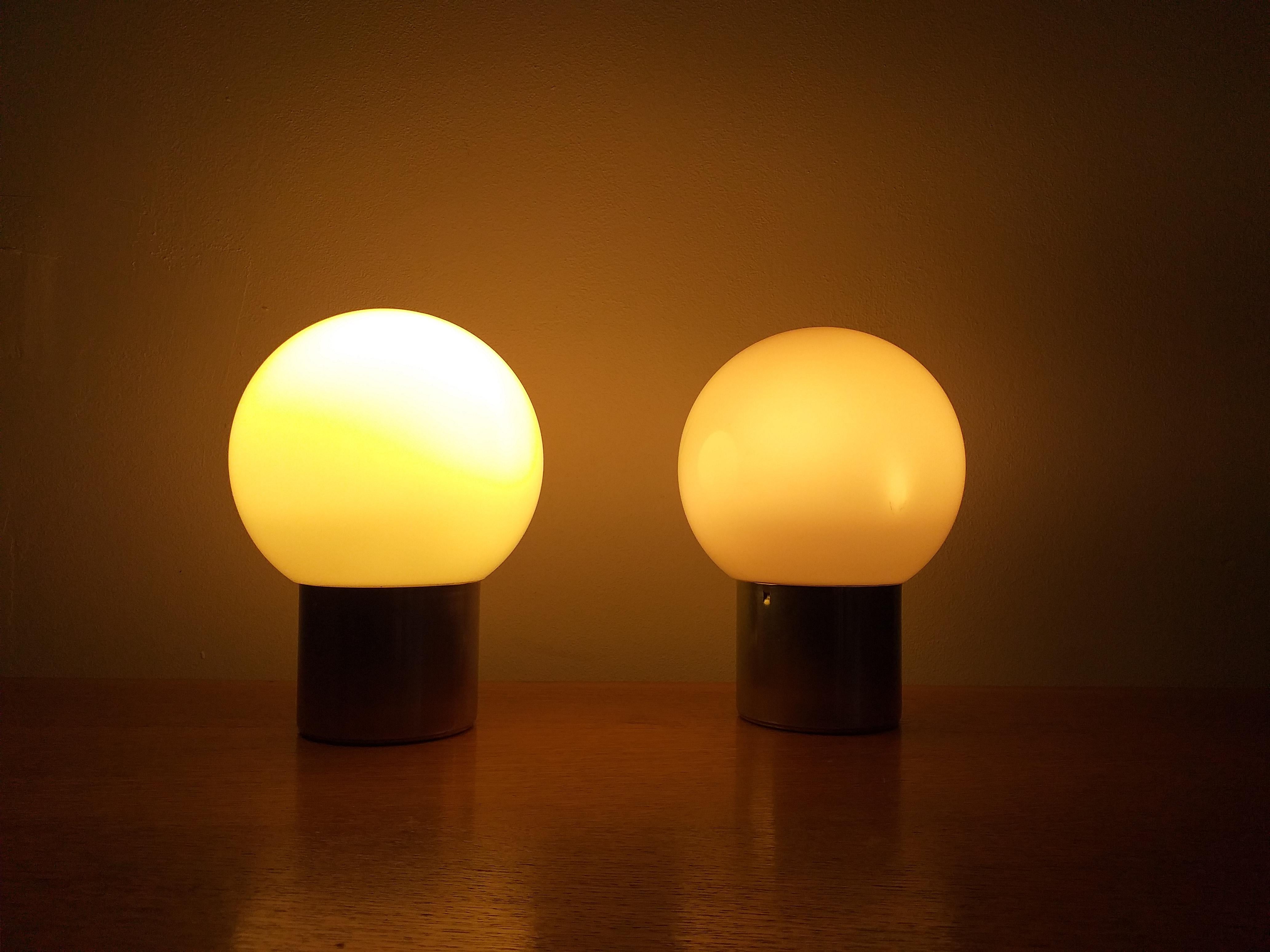 Pair of Midcentury Table Lamps Kamenicky Senov, 1970s For Sale 1