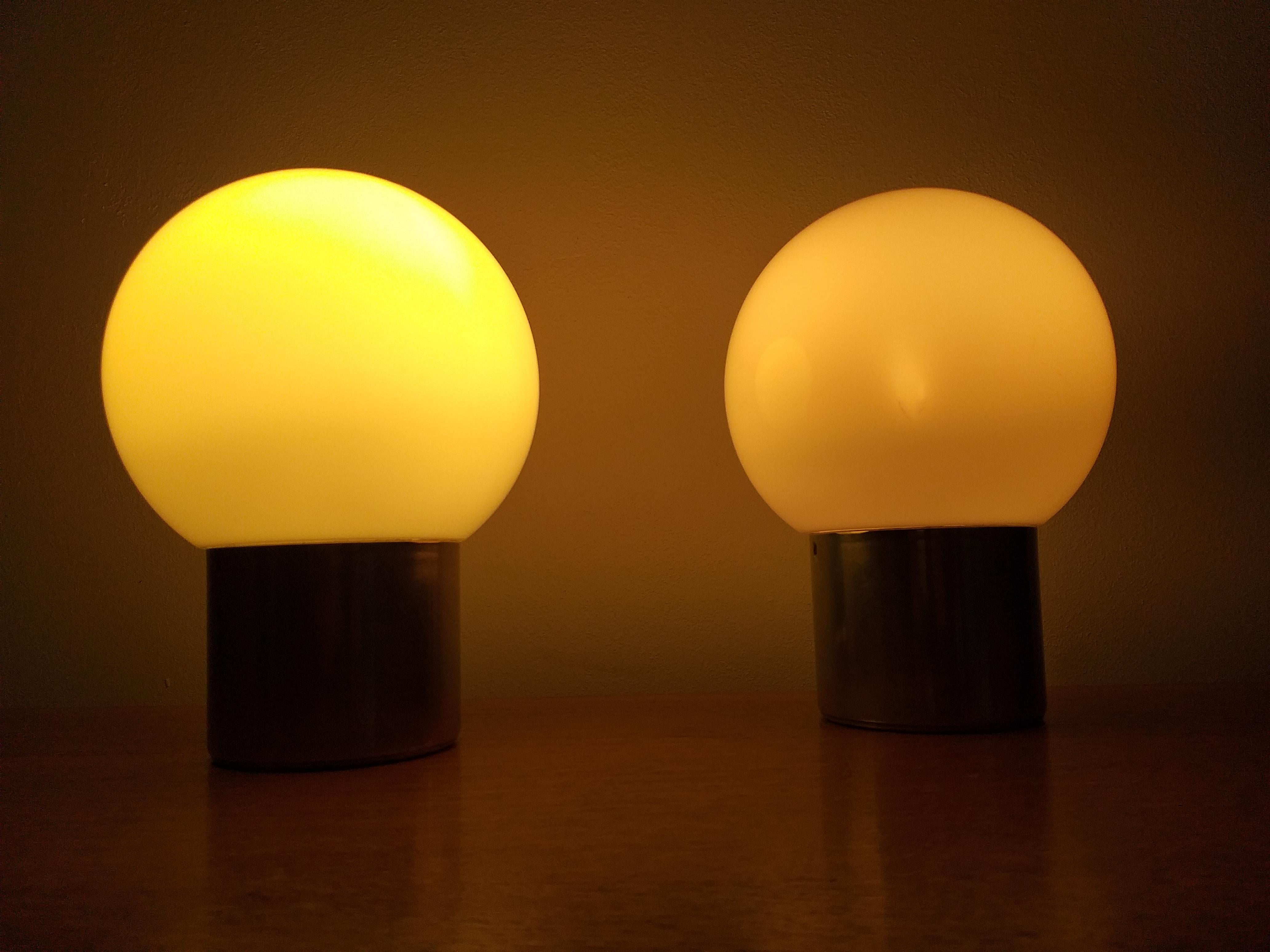 Pair of Midcentury Table Lamps Kamenicky Senov, 1970s For Sale 2